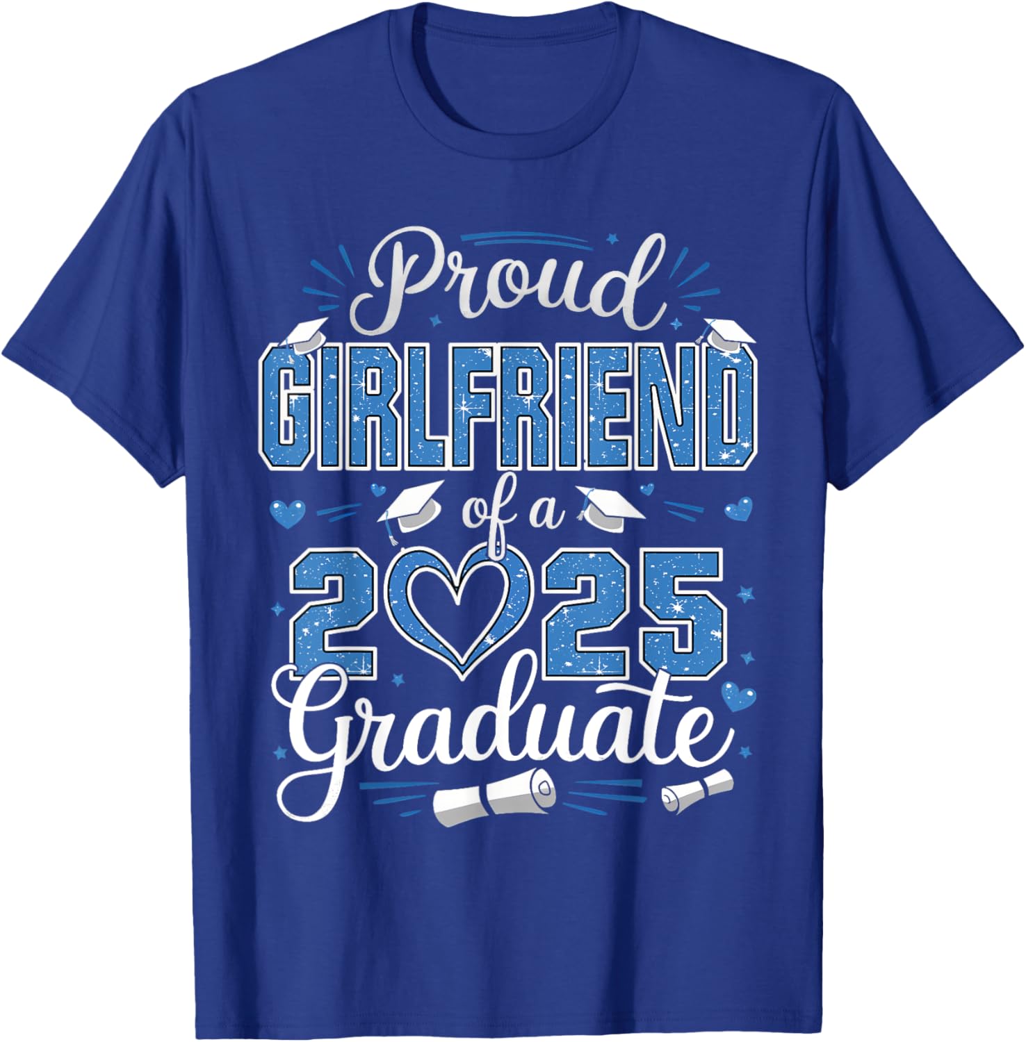 Proud Girlfriend Class of 2025 Graduate Senior T-Shirt for Her - 5