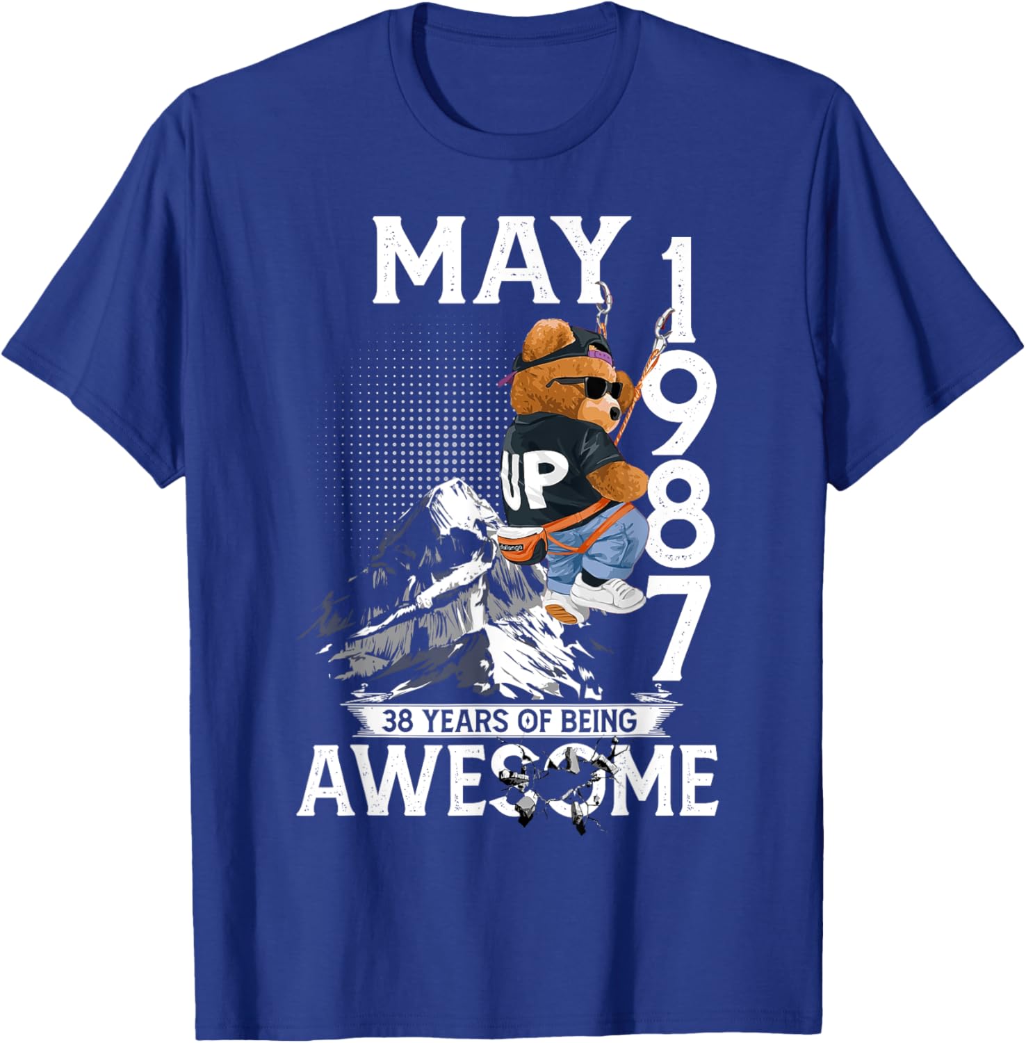 38th Birthday Bear Legends May 1987 T-Shirt for Men Casual Wear - 23