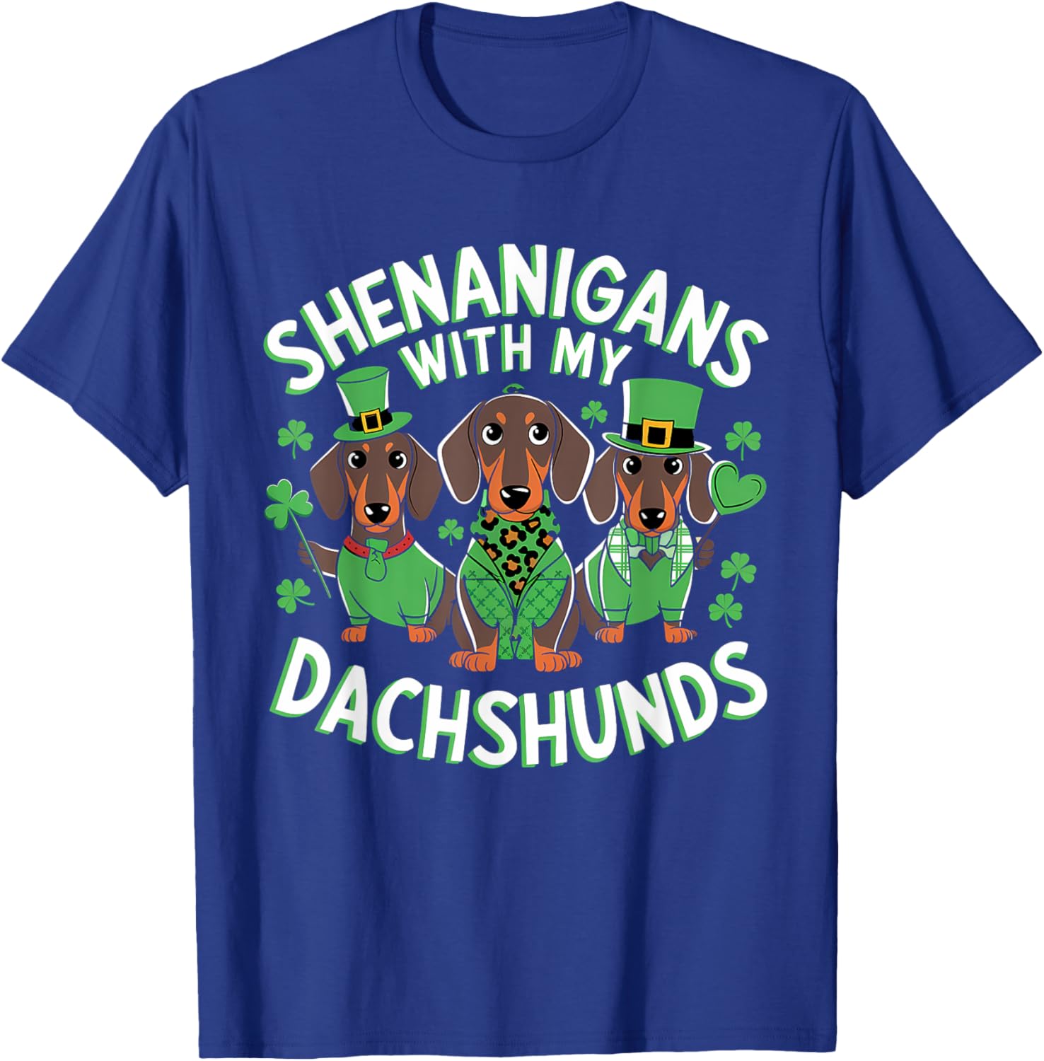 St Patrick's Day Irish Dachshund Shamrock T-Shirt for Dog Lovers - 12