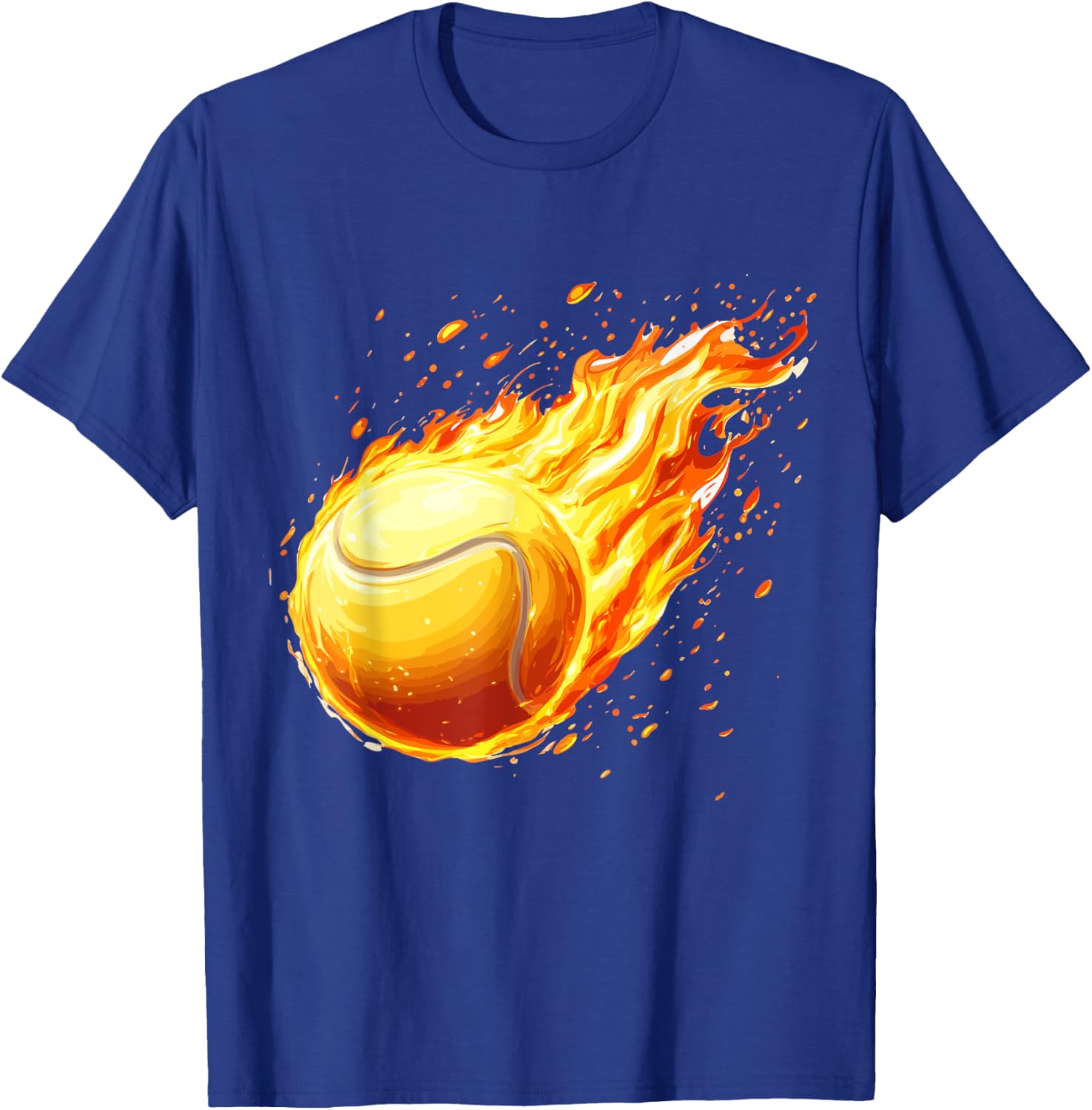 Burning Tennis Ball Fire Tee for Passionate Tennis Players - 4