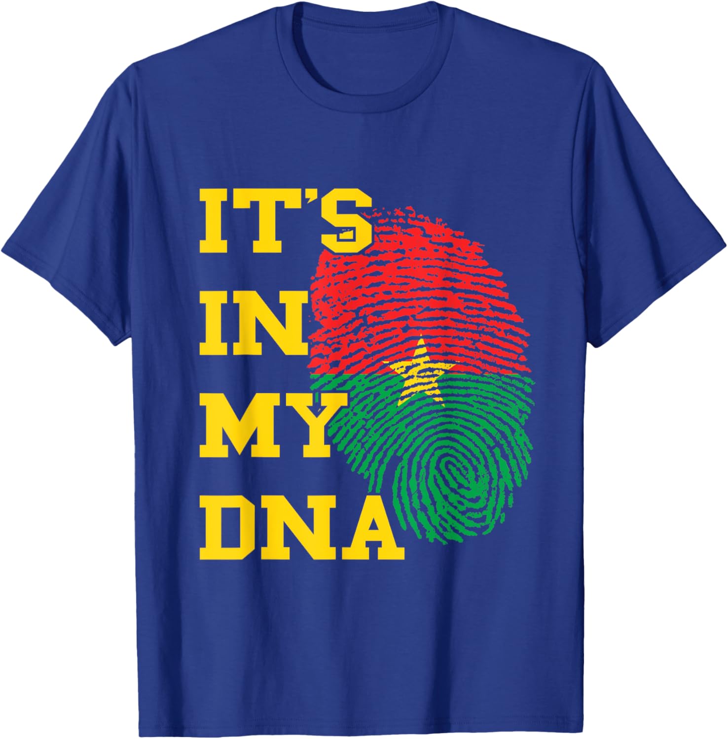 Burkina Faso It's In My DNA Flag Thumbmark T-Shirt for Proud Fans - 20