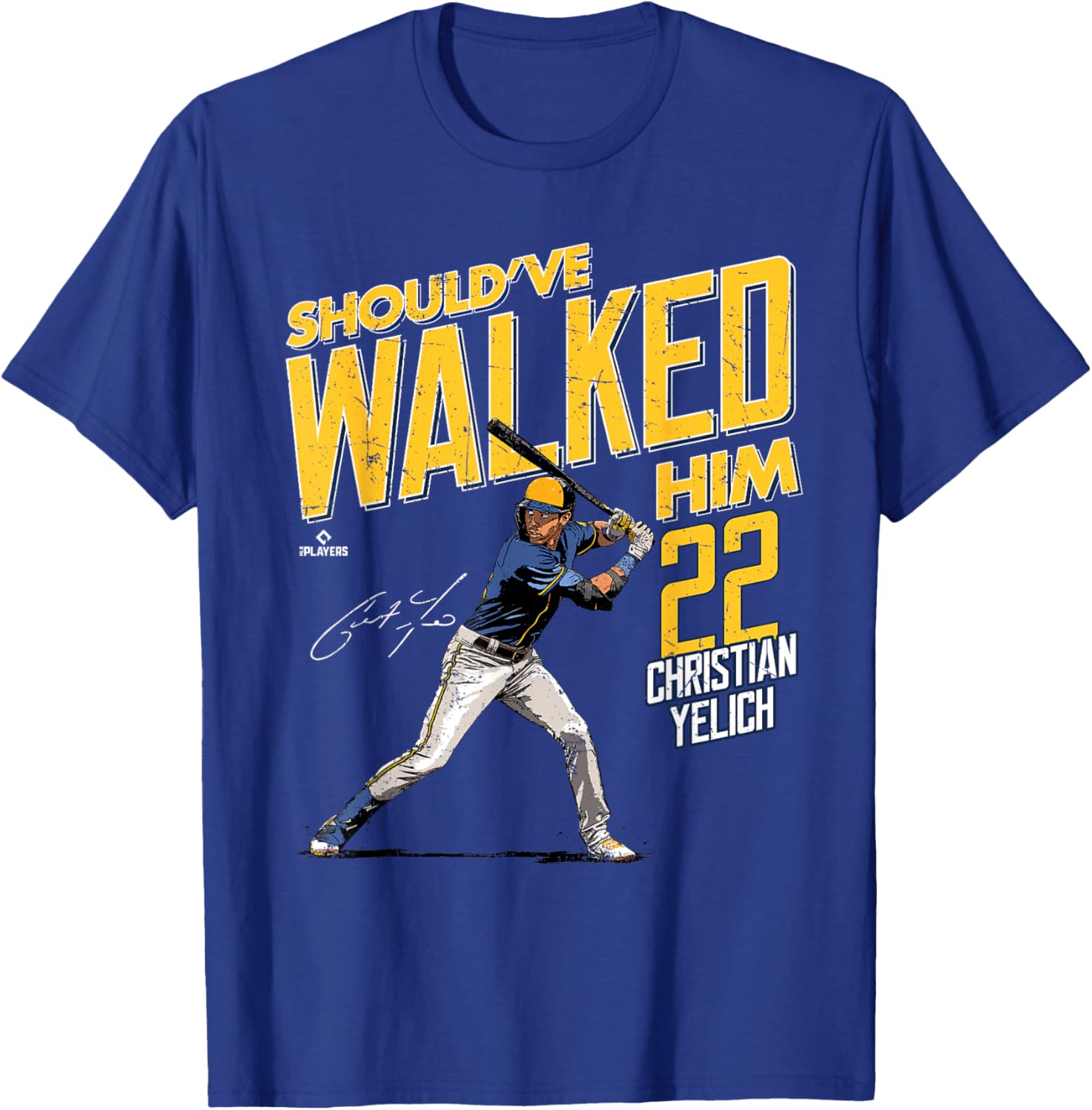 Should've Walked Him Christian Yelich Milwaukee Baseball T-Shirt for Fans - 5