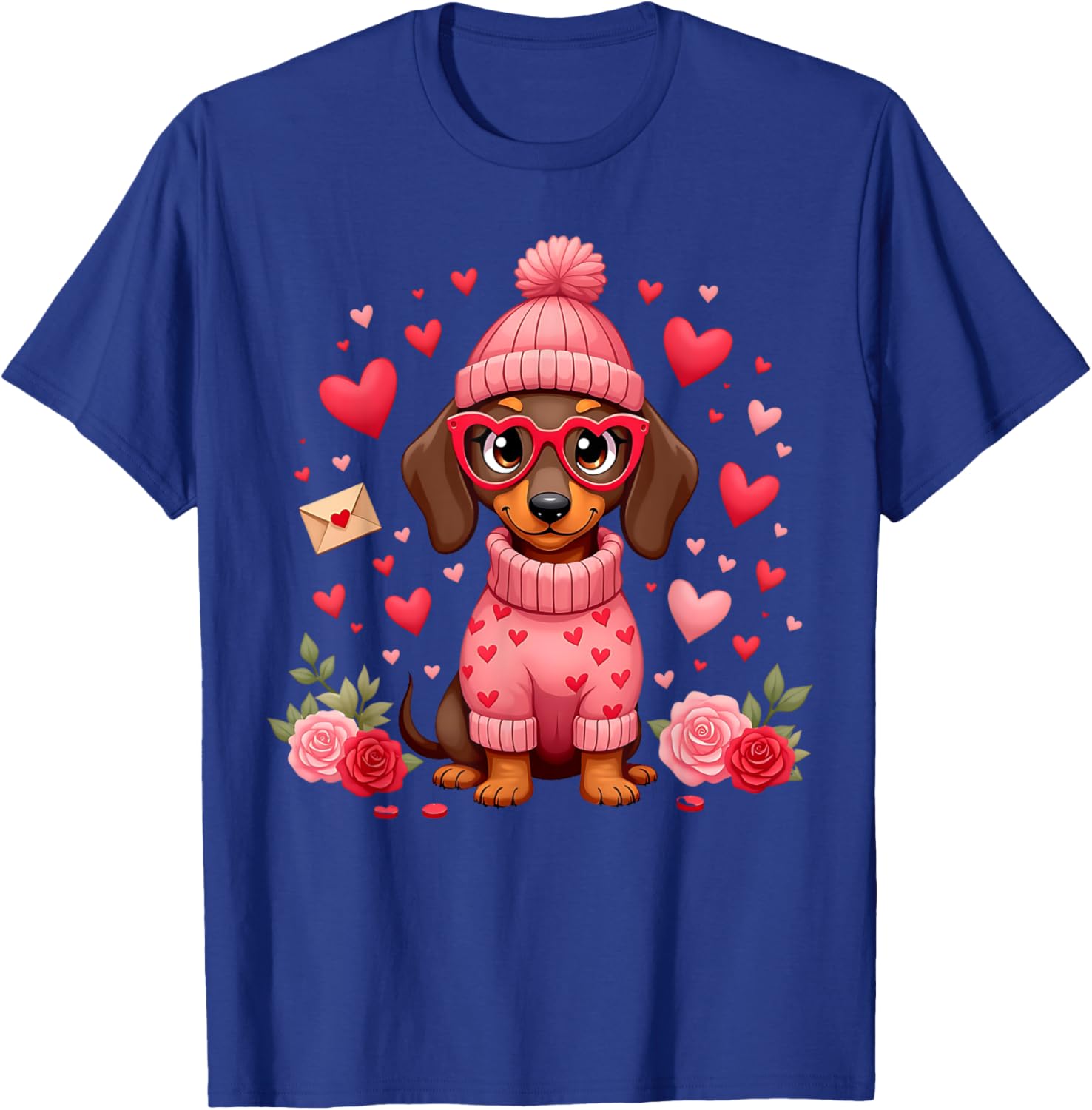 Valentine's Day Dachshund Mom T-Shirt Cute Weiner Dog Love Gift - 13