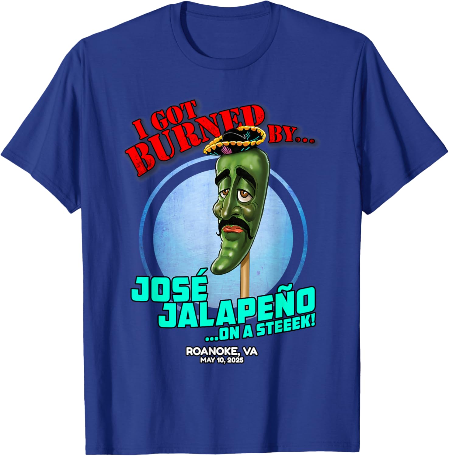 Jose Jalapeno On A Stick T-Shirt for Roanoke VA Fans - Fun 2025 Apparel - 3