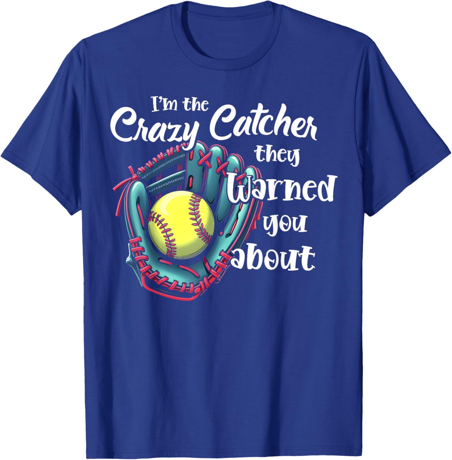 Funny Softball Glove T-Shirt for Girls Game Day Sports Apparel - 16