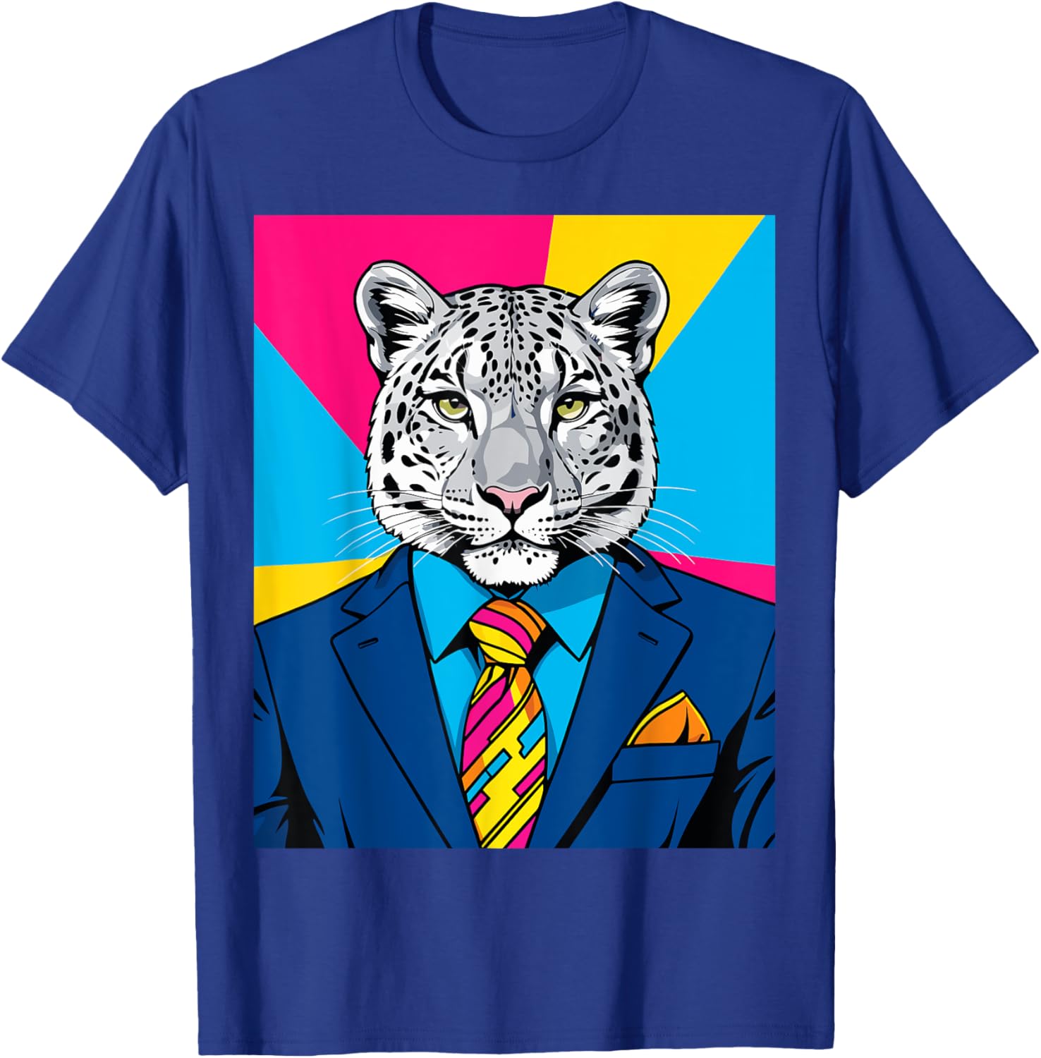 Pop Art Snow Leopard Business Suit T-Shirt Trendy Unique Fashion Wear - 29