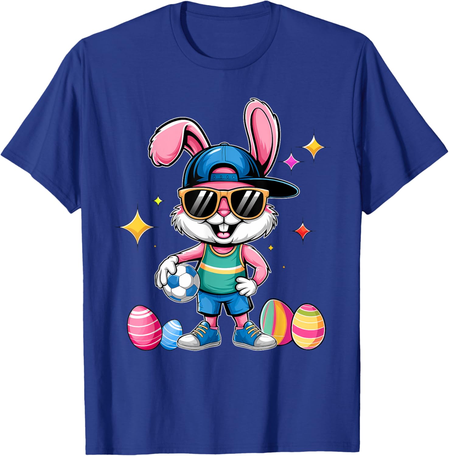 Happy Easter Bunny Soccer Kids T-Shirt for Boys Fun Sports Wear - 10