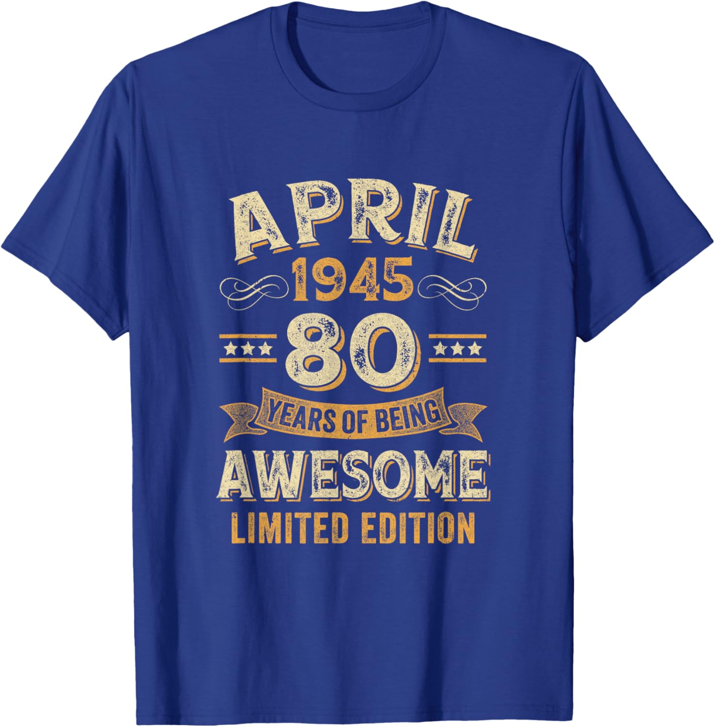80 Years Awesome Vintage April 1945 80th Birthday T-Shirt for Men and Women - 9