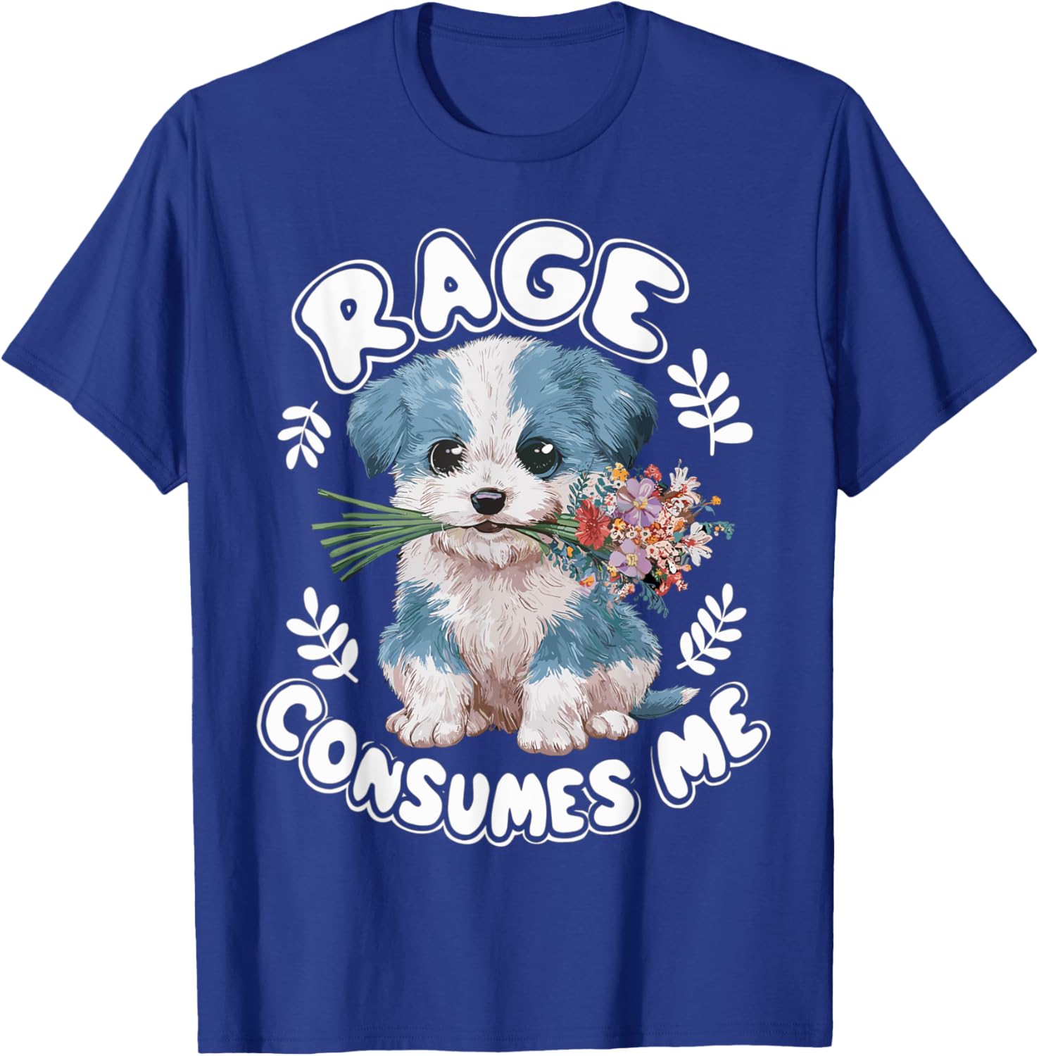 Cute Puppy Rage Cat Meme T-Shirt for Men and Women - Funny Gift Idea - 11