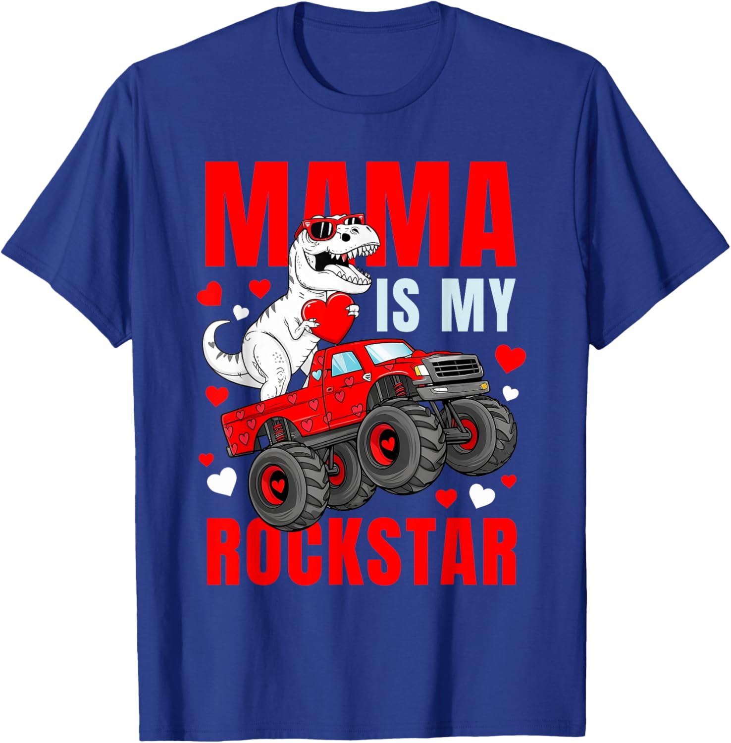 Mama Is My Rockstar Dinosaur T-Shirt Cute Love Mom Apparel - 3