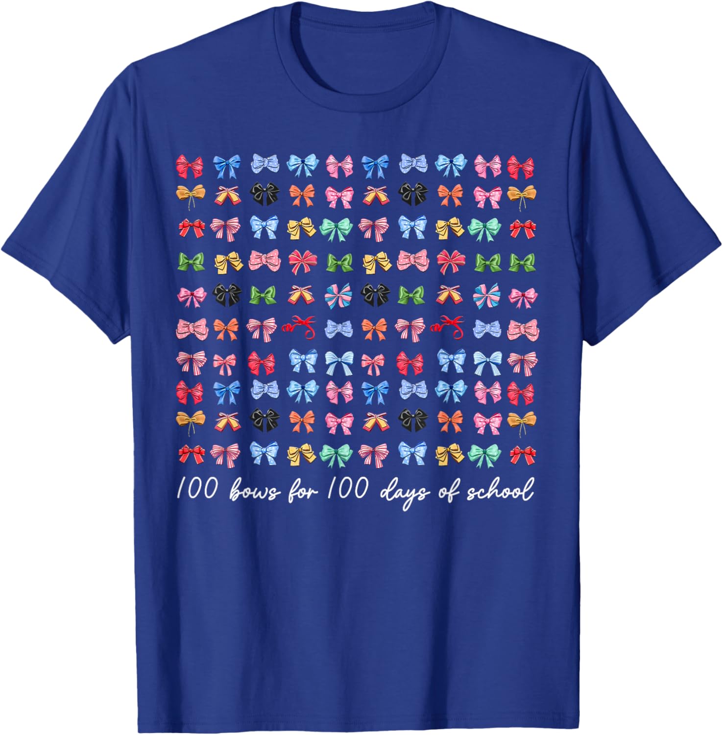 100 Bows For 100 Days Of School T-Shirt for Teachers and Kids - 14