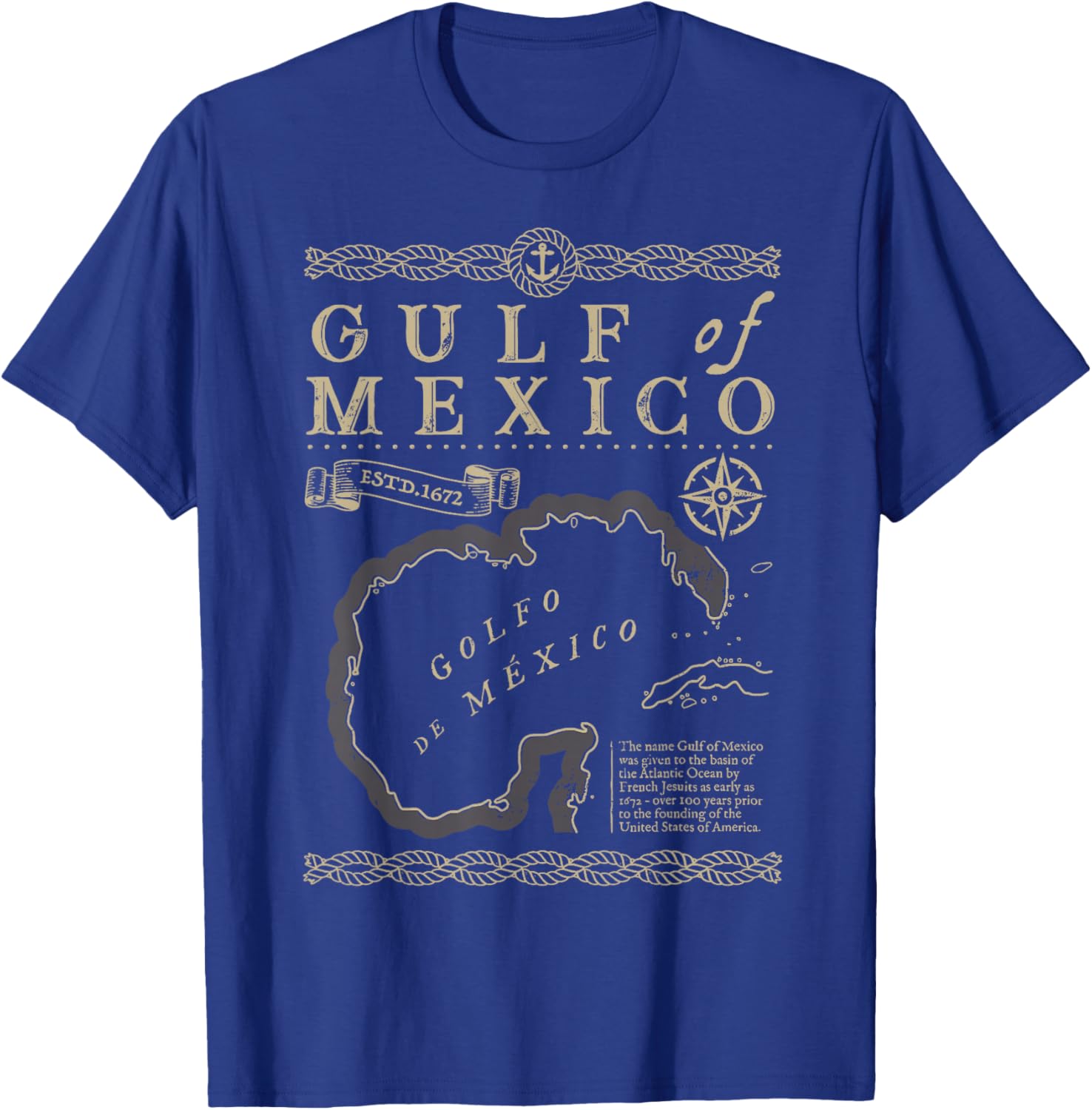 Gulf of Mexico Est 1550 Retro Vintage Beach T-Shirt for Relaxed Style - 17