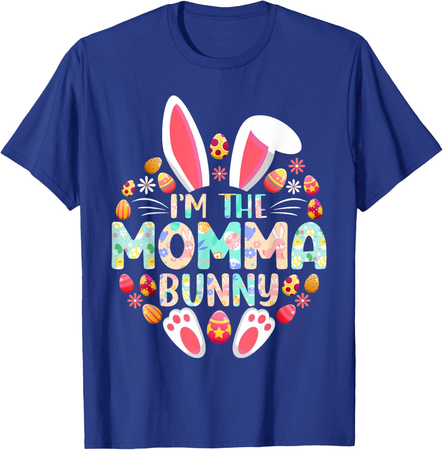 Funny I'm The Momma Bunny Family Matching Easter T-Shirt for Moms - 8