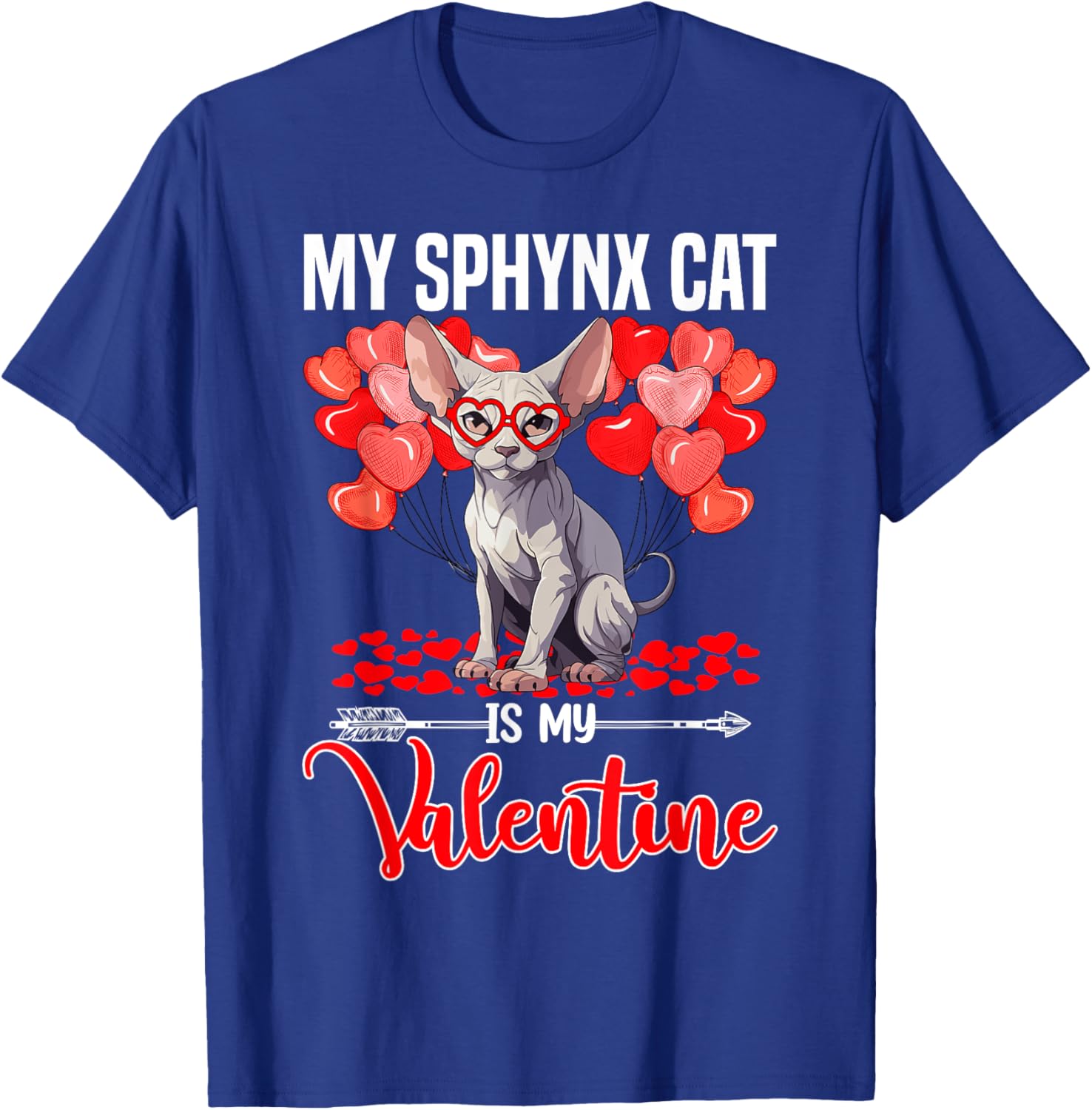 Cute Sphynx Cat Valentine T-Shirt for Boys and Girls - Perfect Gift! - 6