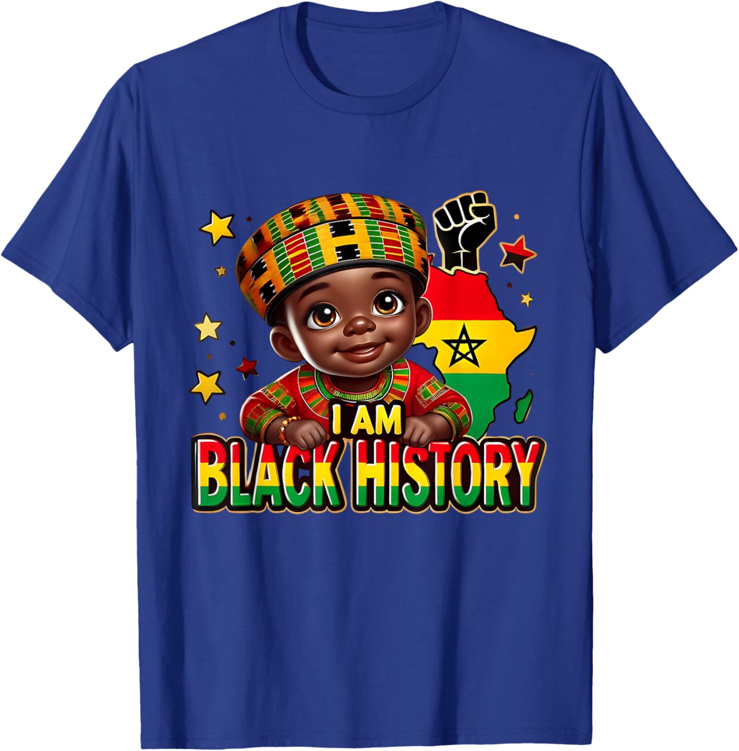 Cute Afro Peekaboo Boy T-Shirt Perfect for Black History Month Celebration - 5