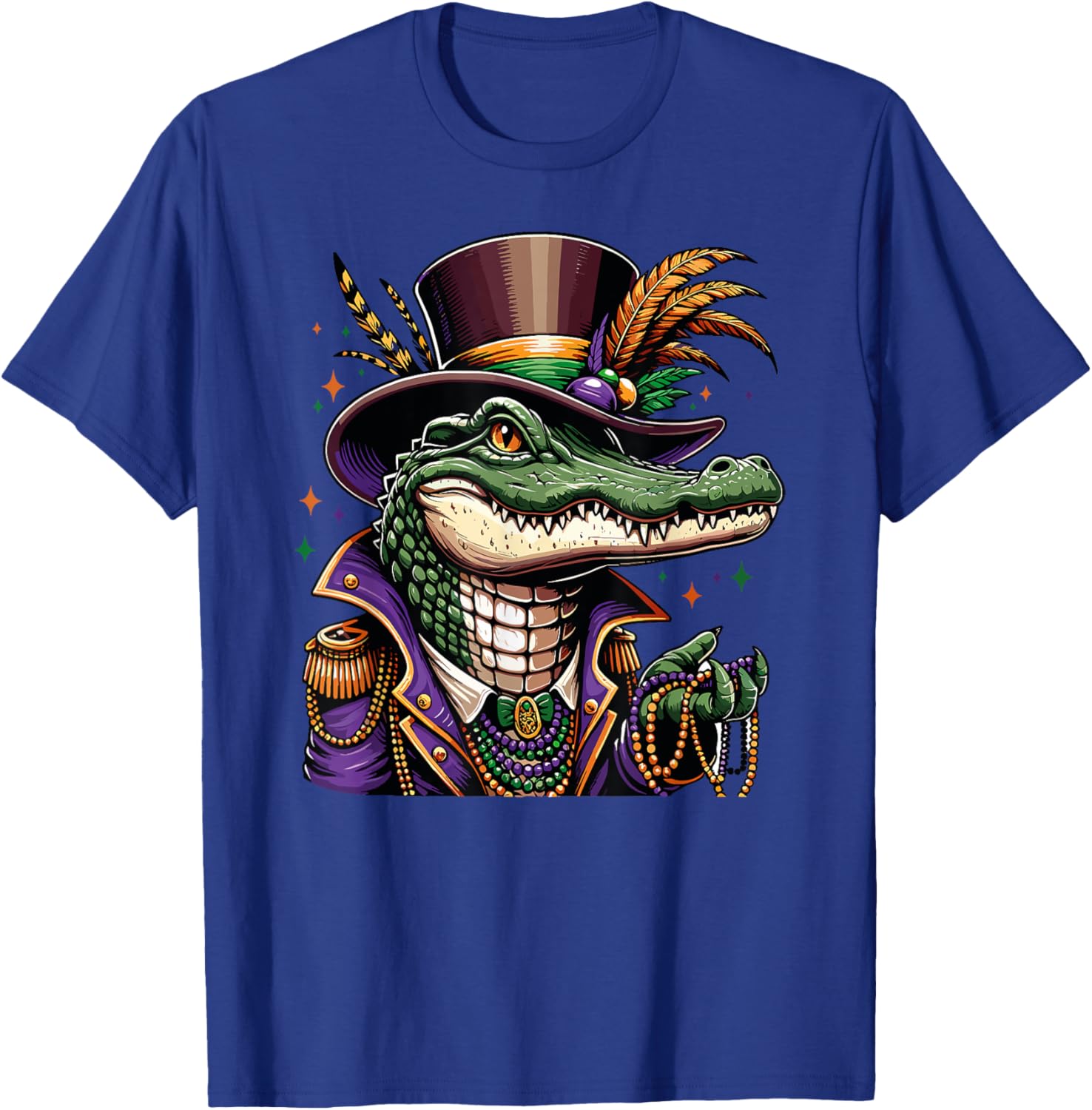 Mardigator Mardi Gras Alligator T-Shirt for Fun Men and Women - 21