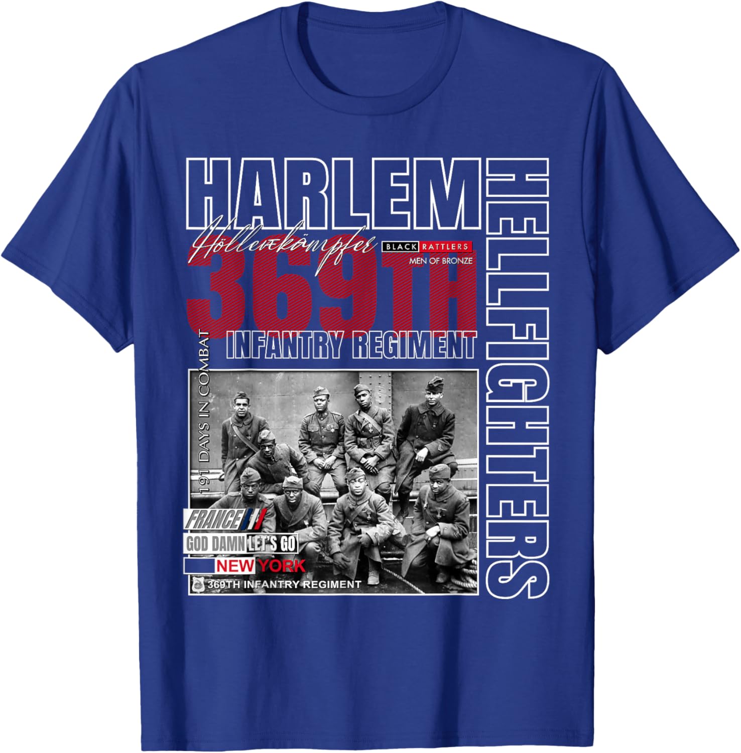 Harlem Hellfighters Tribute T-Shirt for Adults & Kids - Black Classic Fit - 4