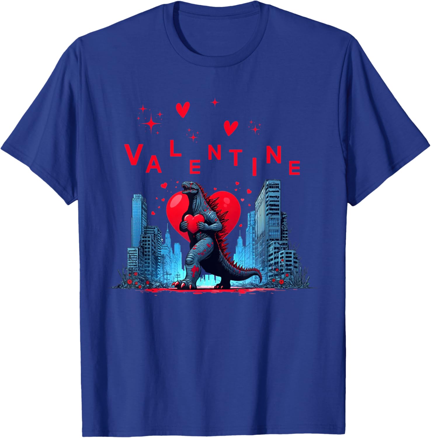 Valentine Kaiju Monster Art T-Shirt for Lovers - Cute Japanese Design - 11