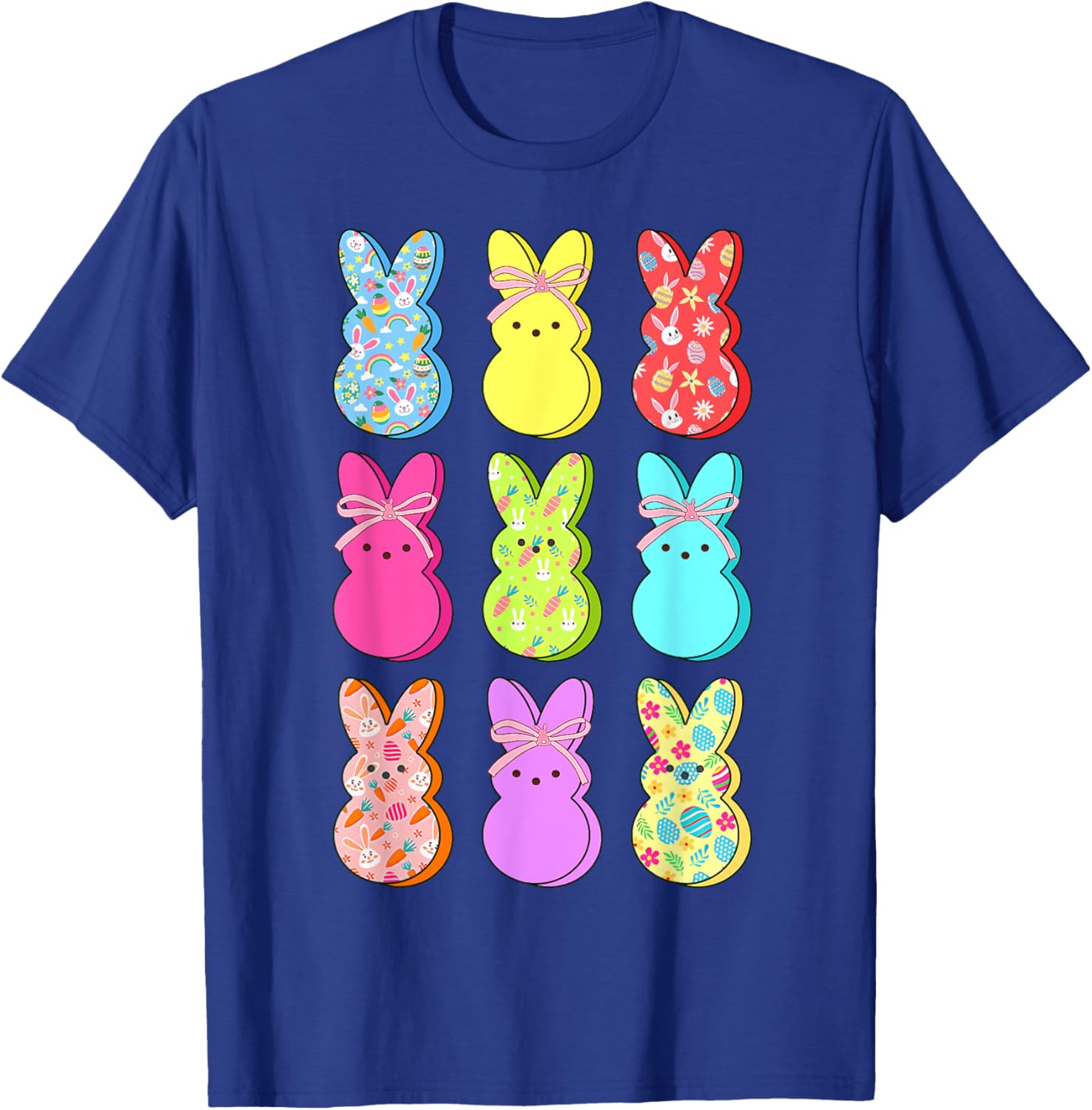 Easter Bunny Floral Bow T-Shirt for Rabbit Lovers - Perfect for Girls and Women - 1