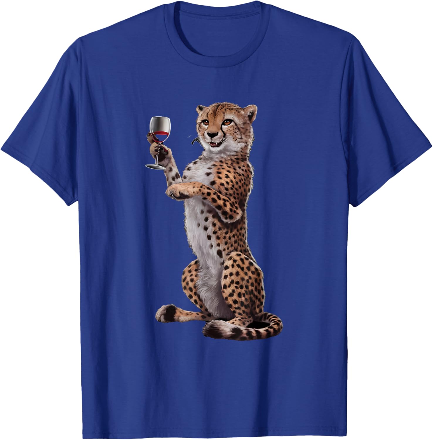 Cheetah Drinking Wine T-Shirt Fun Animal Lover Apparel for All Occasions - 15