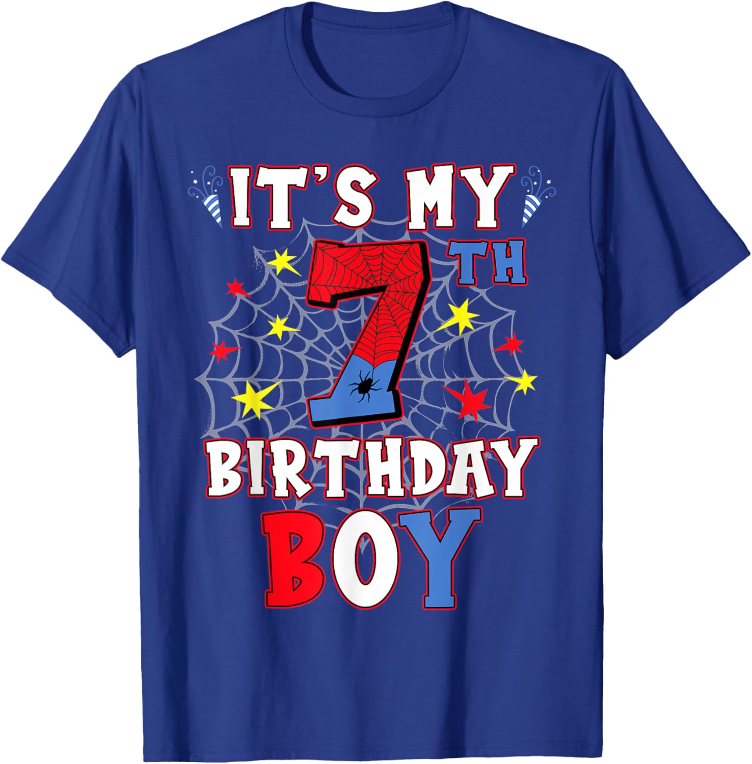 Funny It's My 7th Birthday T-Shirt for Boys and Teens Fun Celebration - 12