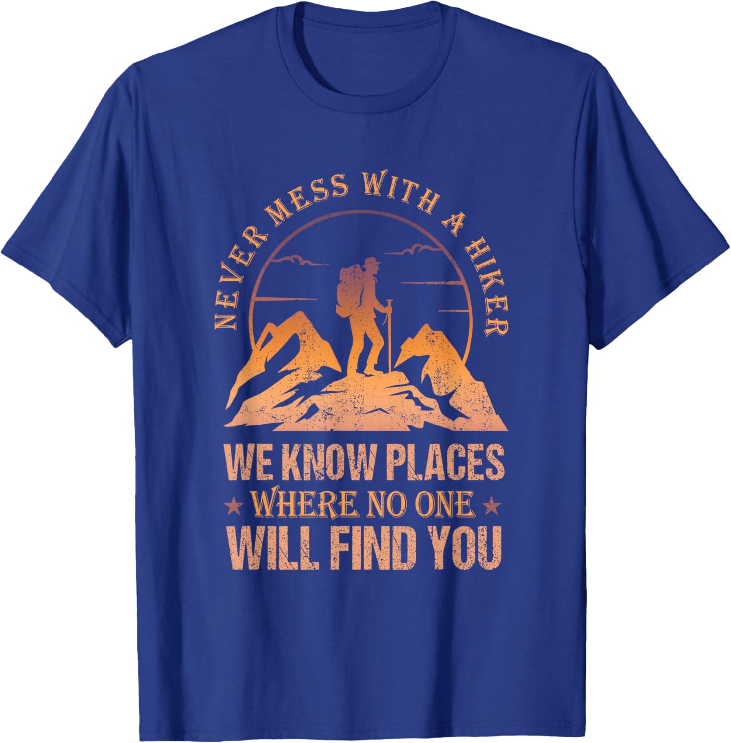 Funny Never Mess With A Hiker Retro T-Shirt for Outdoor Enthusiasts - 12