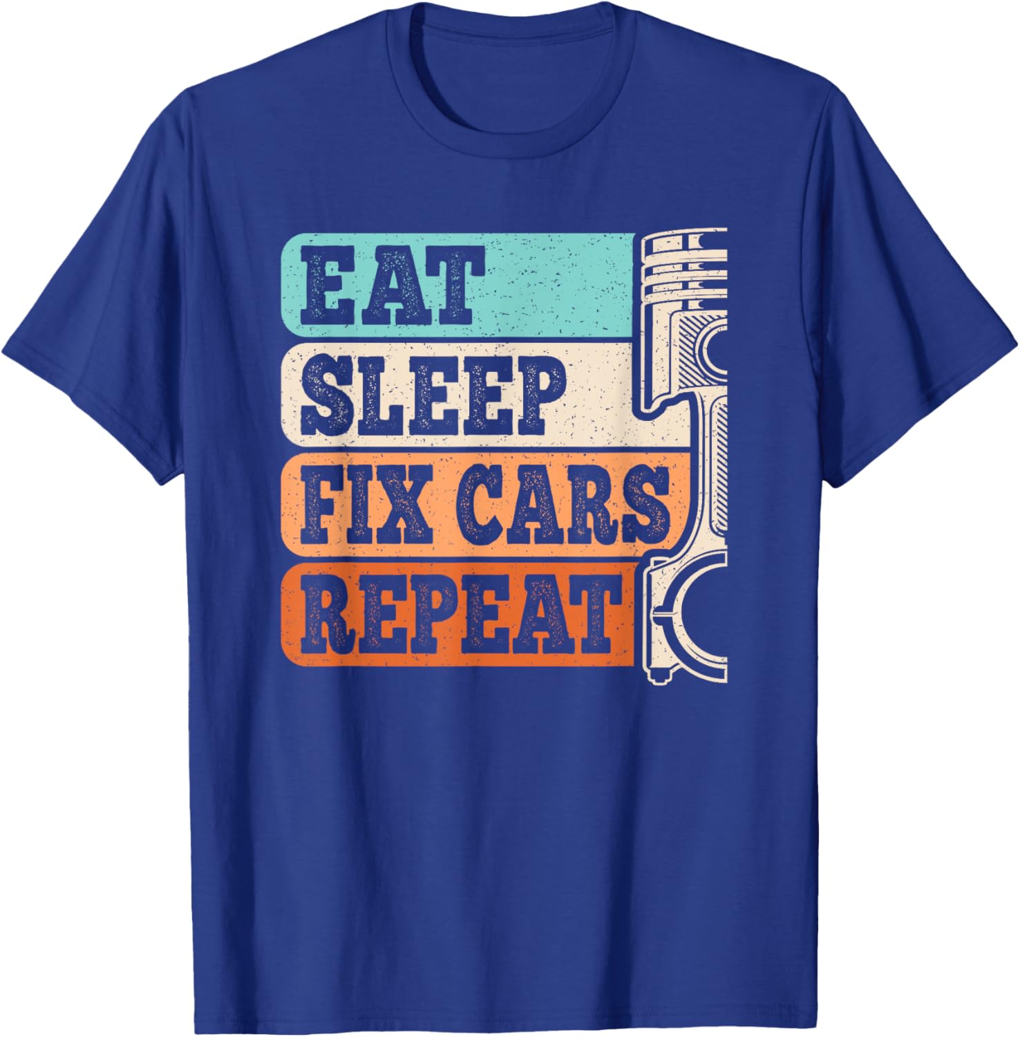 Retro Eat Sleep Fix Cars Repeat T-Shirt for Auto Mechanics Men - 4