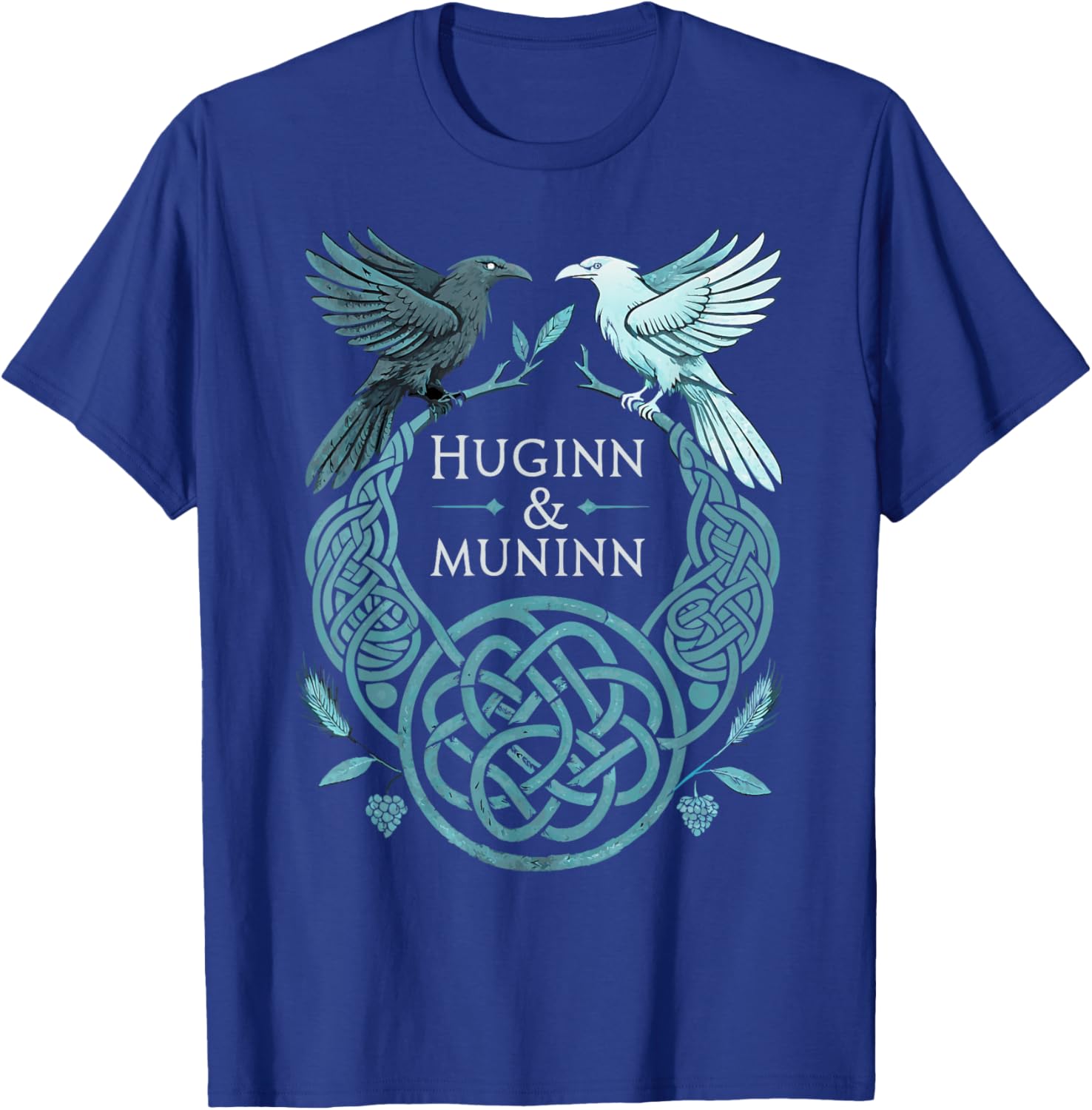 Celtic Viking Ravens T-Shirt with Huginn and Muninn Design - 3