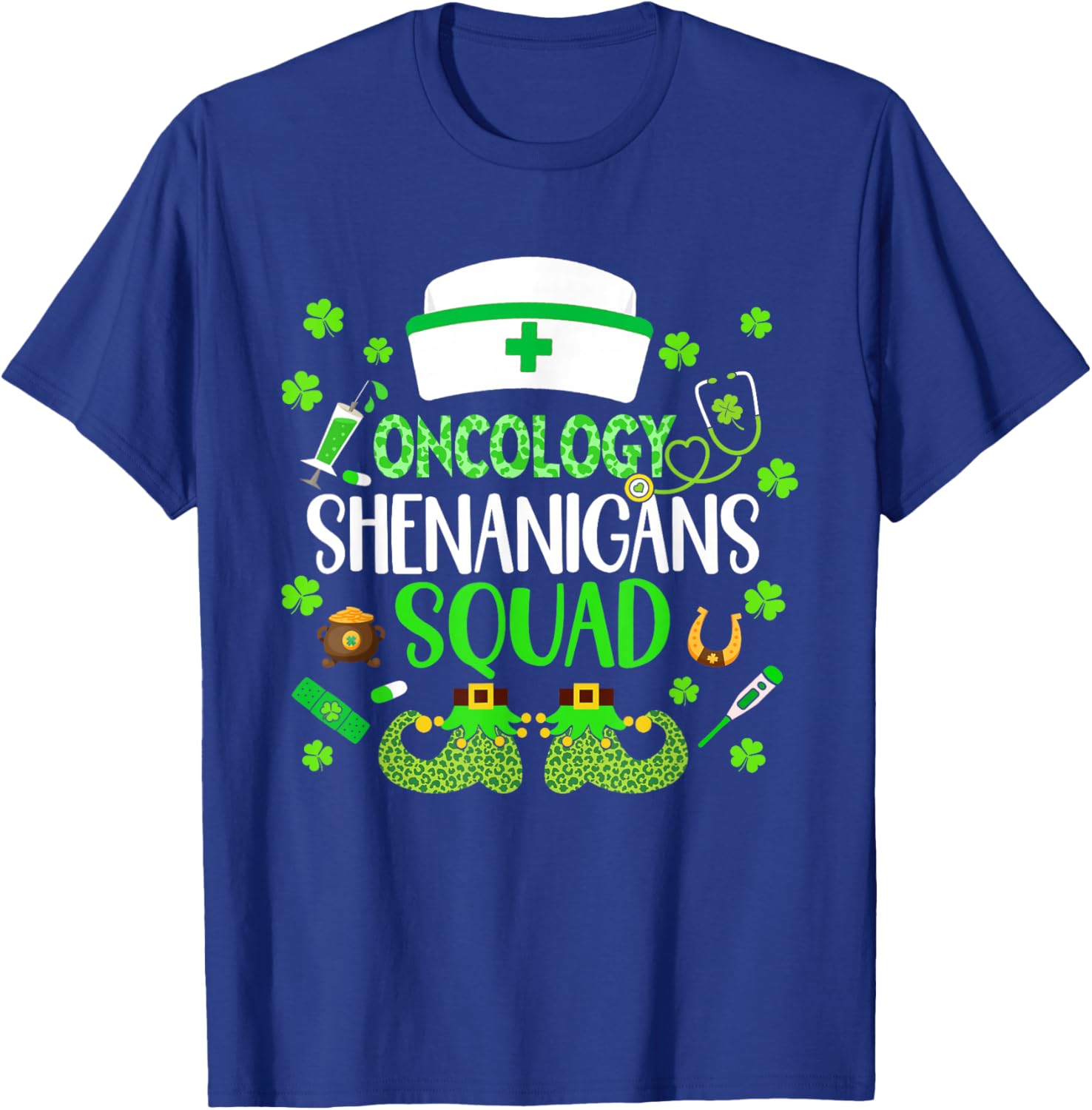 Oncology Nurse St Patricks Day Scrub T-Shirt Fun Crew Design - 3