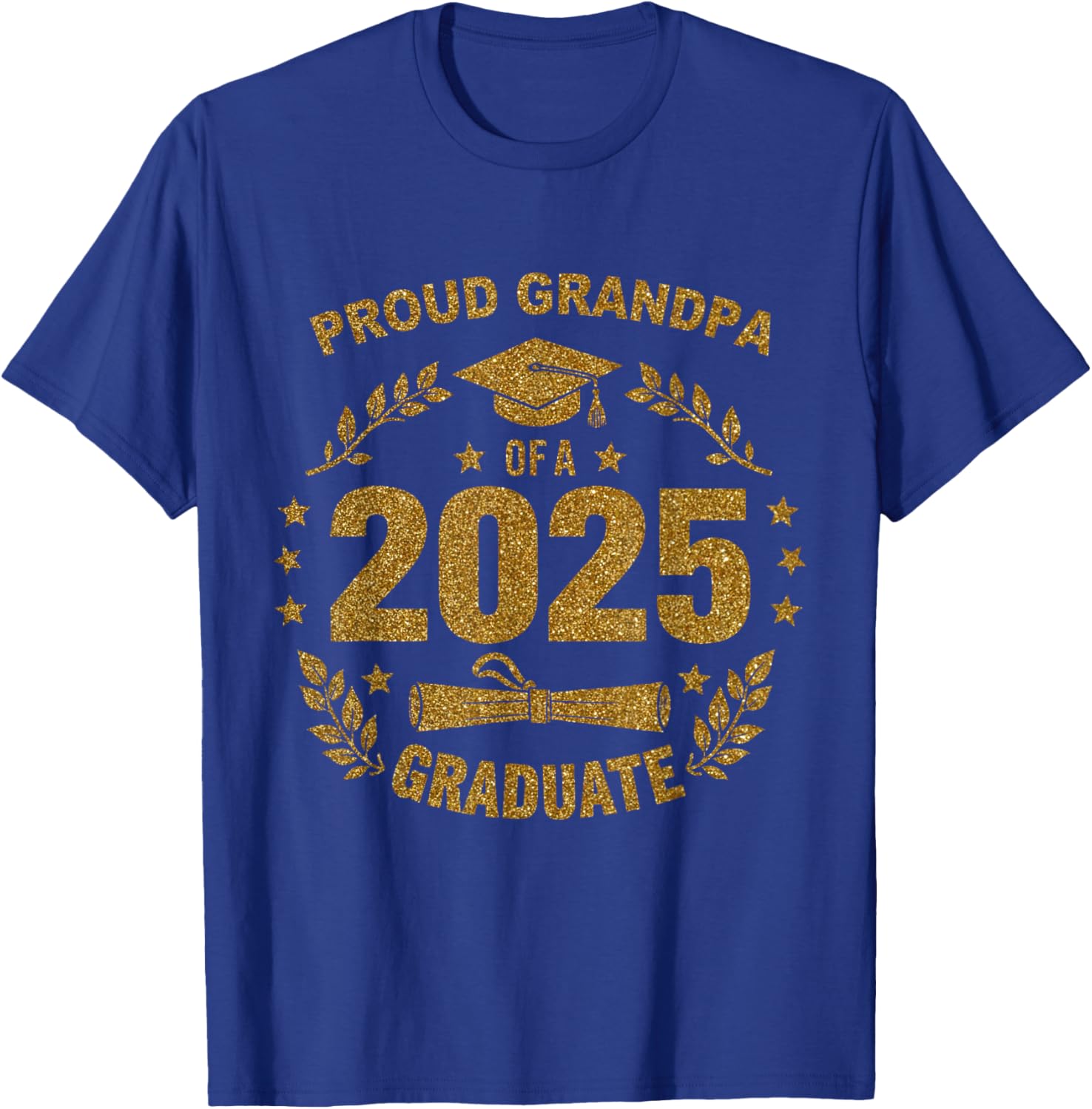 Proud Grandpa 2025 Class of 25 Graduate T-Shirt for Seniors - 16