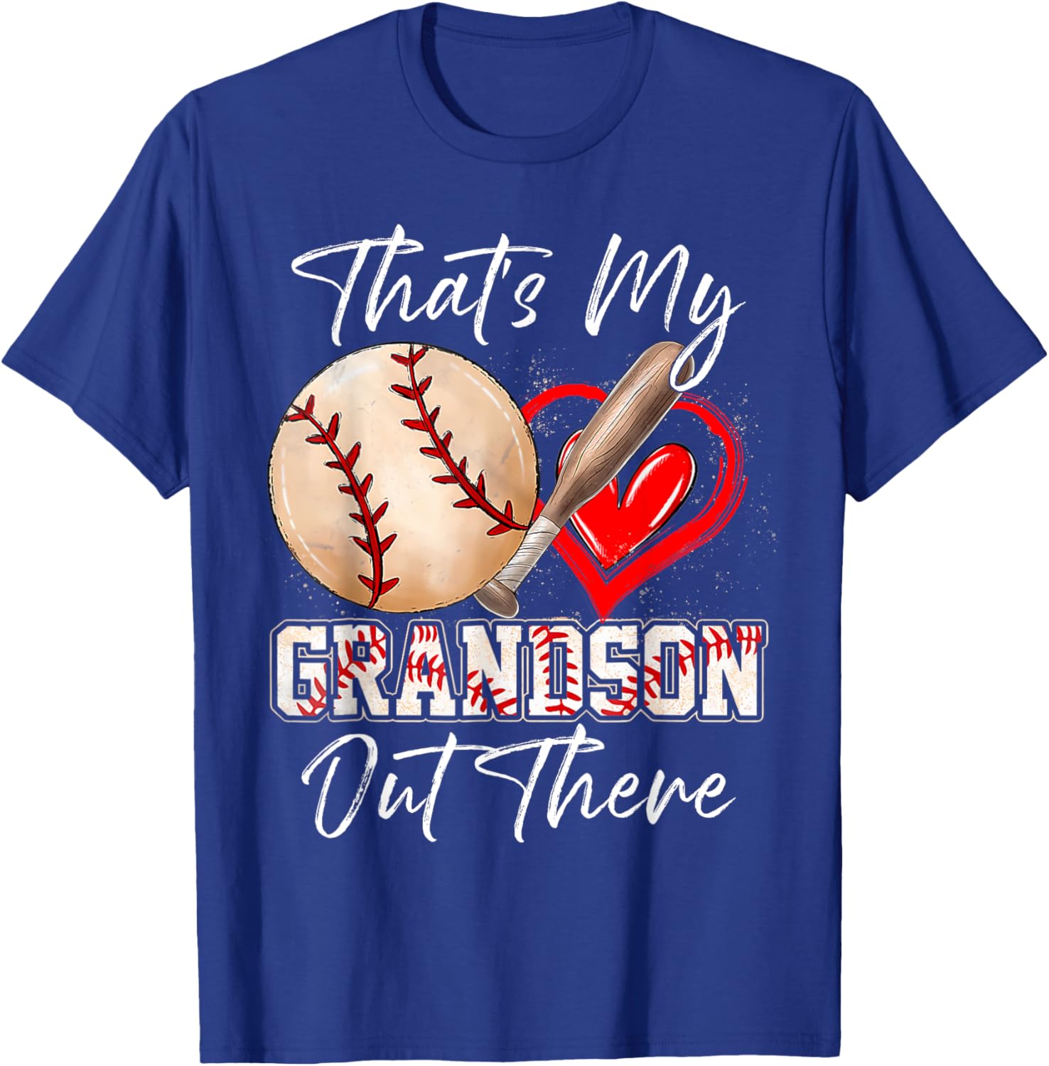 Funny That's My Grandson Out There Baseball T-Shirt for Grandparents - 1