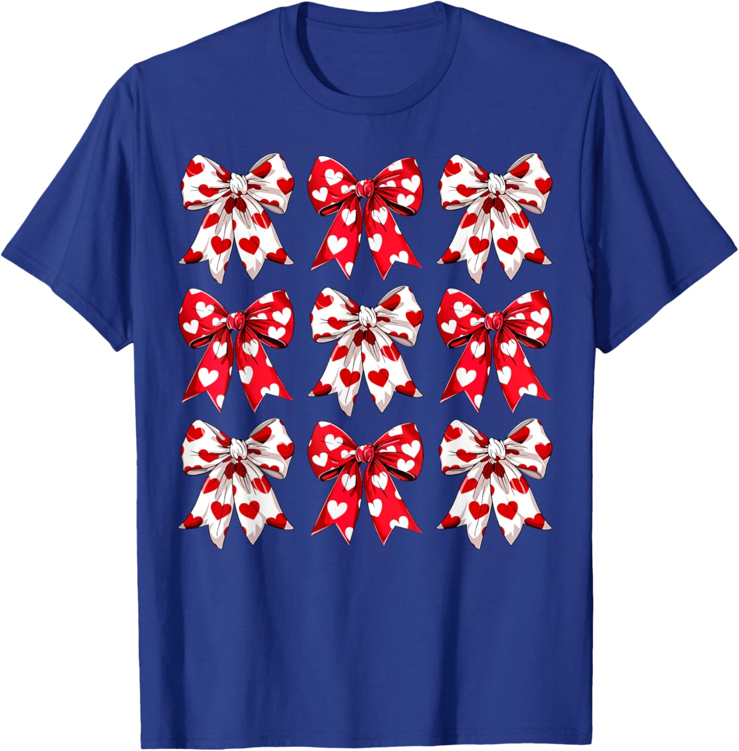 Valentine's Day Heart Bow T-Shirt for Women, Girls, Kids & Toddlers - 1