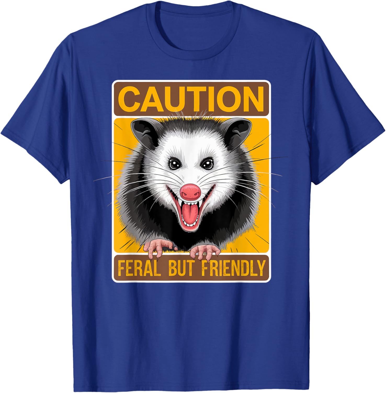 Caution Feral But Friendly Opossum T-Shirt for Animal Lovers - 5