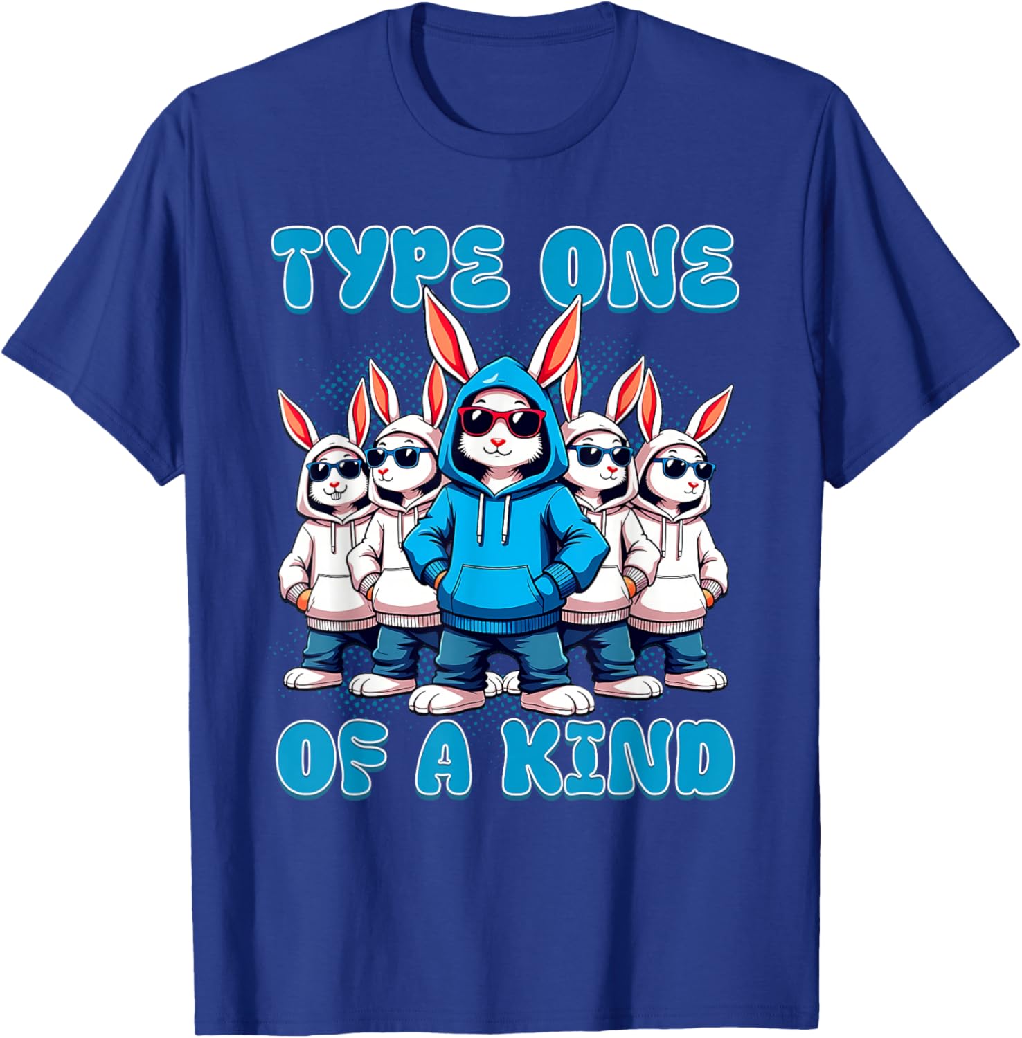 One Of A Kind Type 1 Diabetes Awareness Rabbit T-Shirt for Supporters - 14