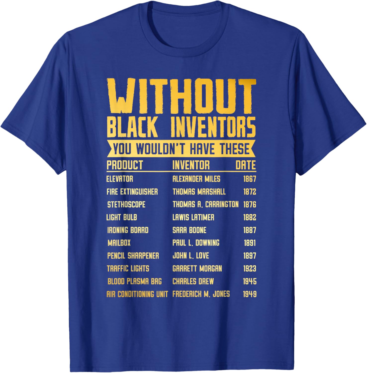Celebrate Black History with Our Forgotten Black Inventors T-Shirt - 8