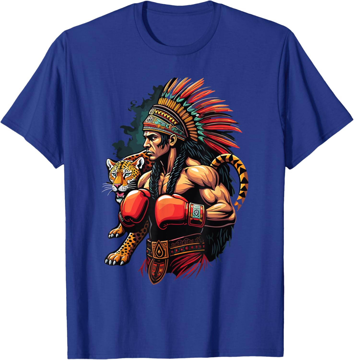 Inca Warrior Jaguar Spirit T-Shirt for Mexican Boxing Fans - 28