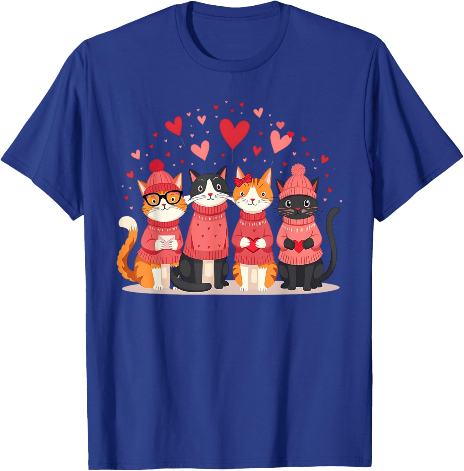 Happy Valentine Day Cat T-Shirt for Women and Girls - Perfect for Cat Lovers - 22