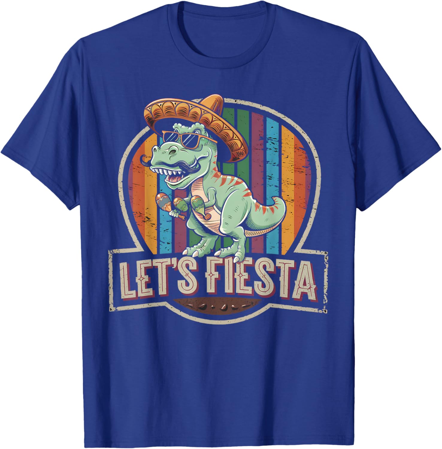 Cute Let's Fiesta Mexican Dino Trex T-Shirt for Toddler Boys - 13