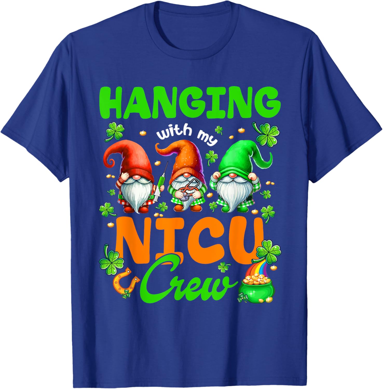 Adorable NICU Nurse Gnome St. Patrick's Day T-Shirt for Nurses and Friends - 5