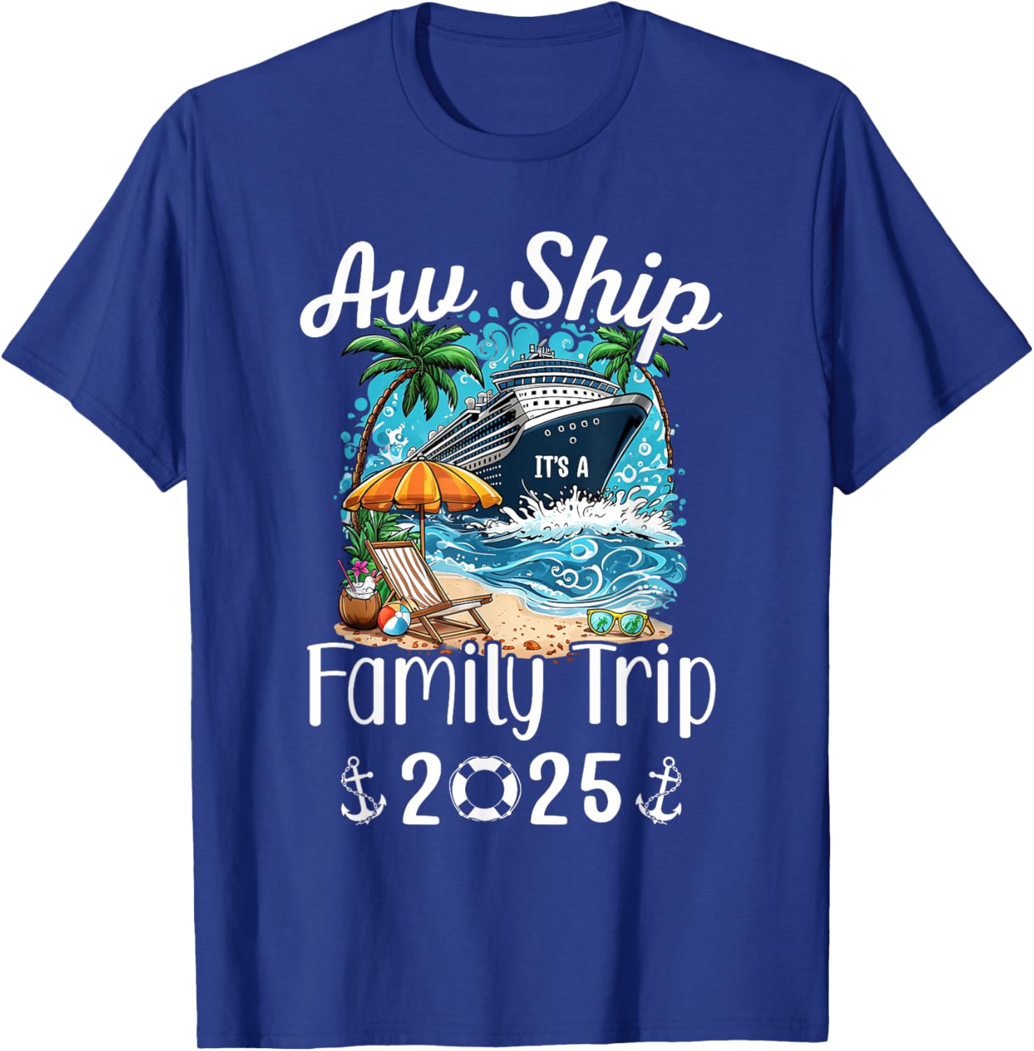 Family Matching Aw Ship It's A Family Trip 2025 Cruise T-Shirt - 7