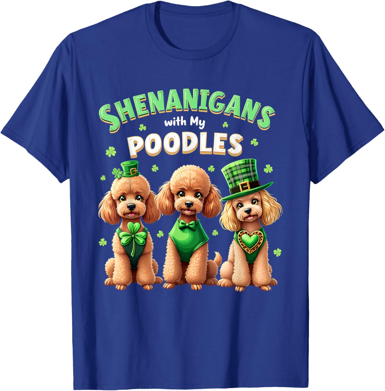 St Patricks Day Irish Poodle Shamrock T-Shirt for Fun Celebrations - 17