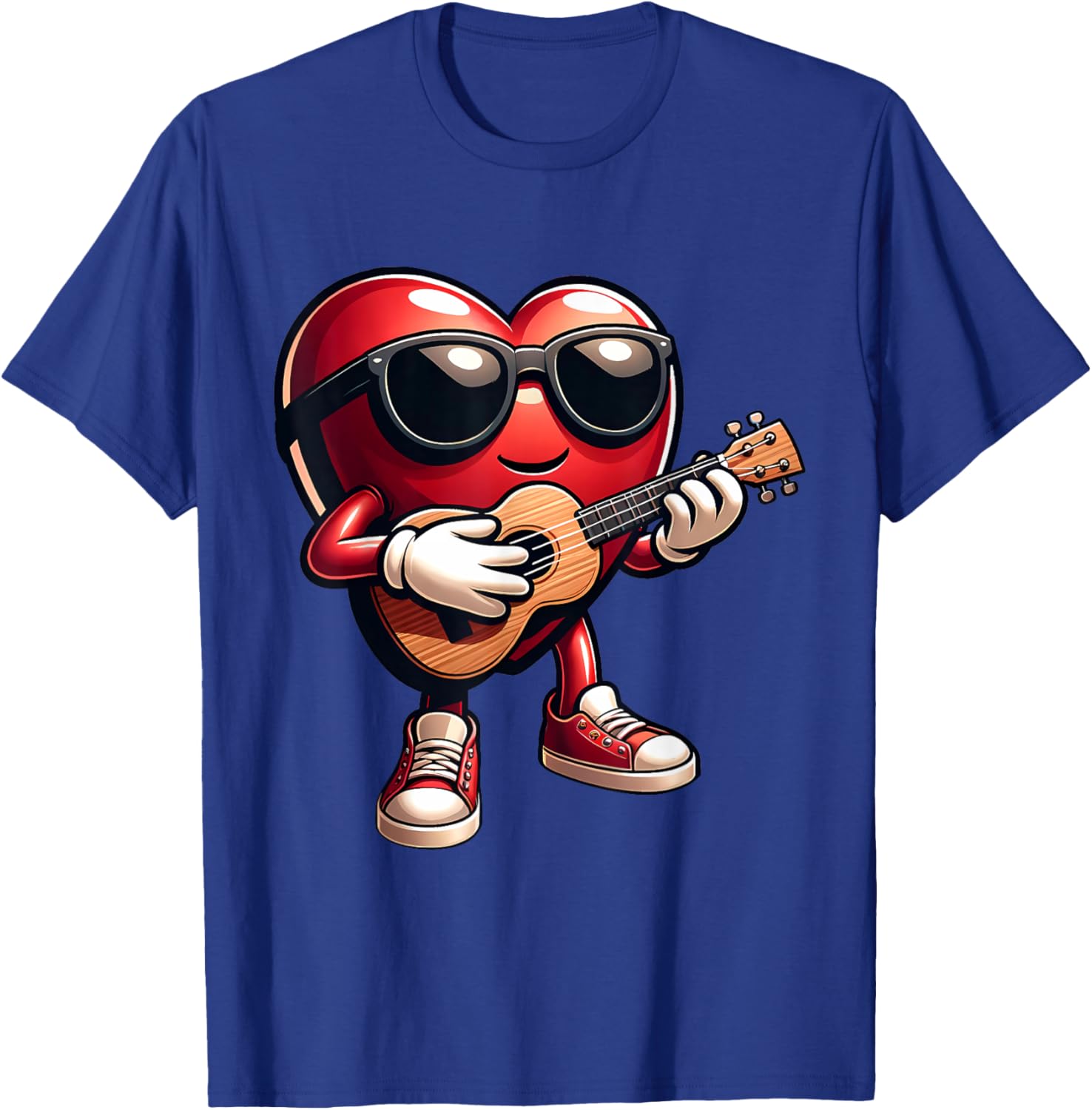 Heart Ukulele Love T-Shirt for Musicians Perfect for Valentine's Day - 7