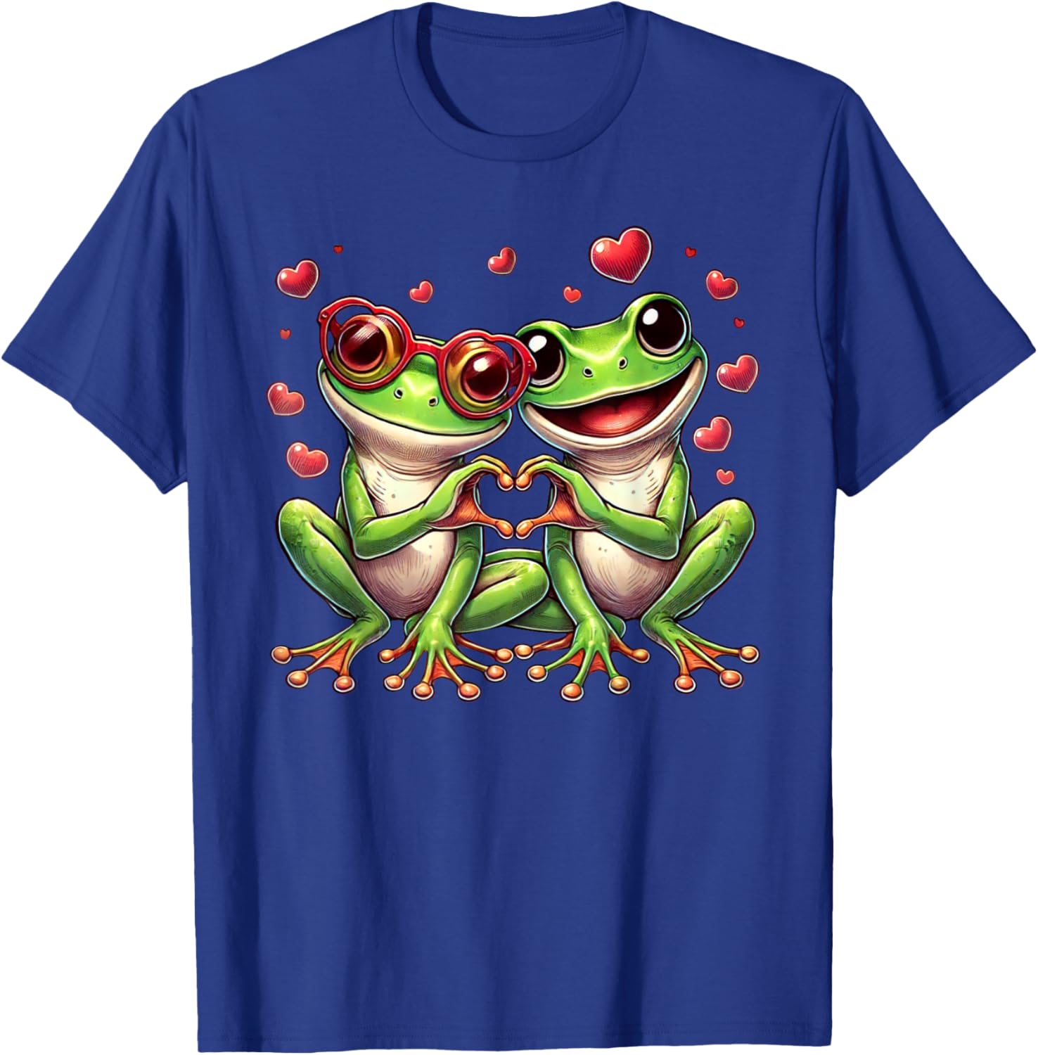Funny Frog Heart Sign Valentine's T-Shirt for Women, Men, and Kids - 7