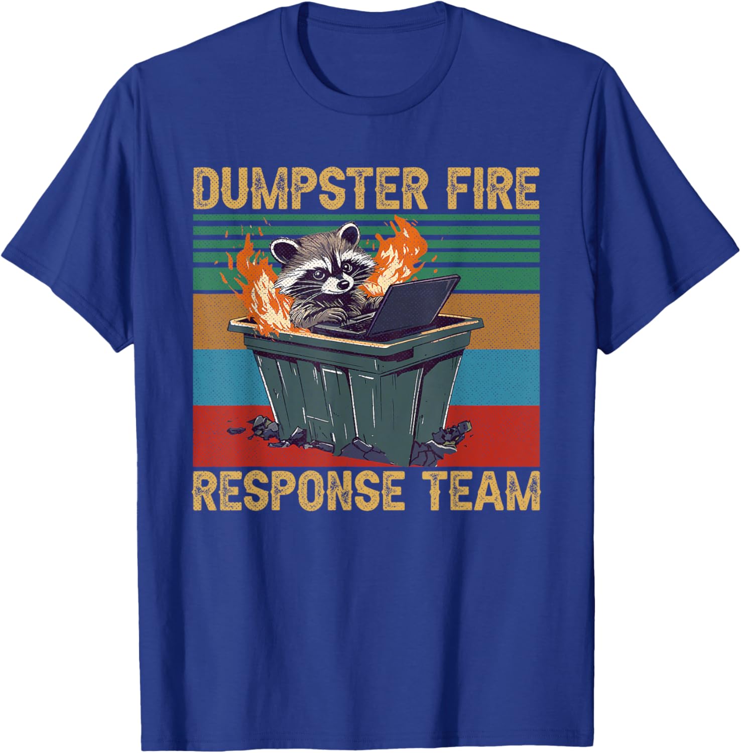 Funny Raccoon Dumpster Fire Response Team T-Shirt for Trash Lovers - 5