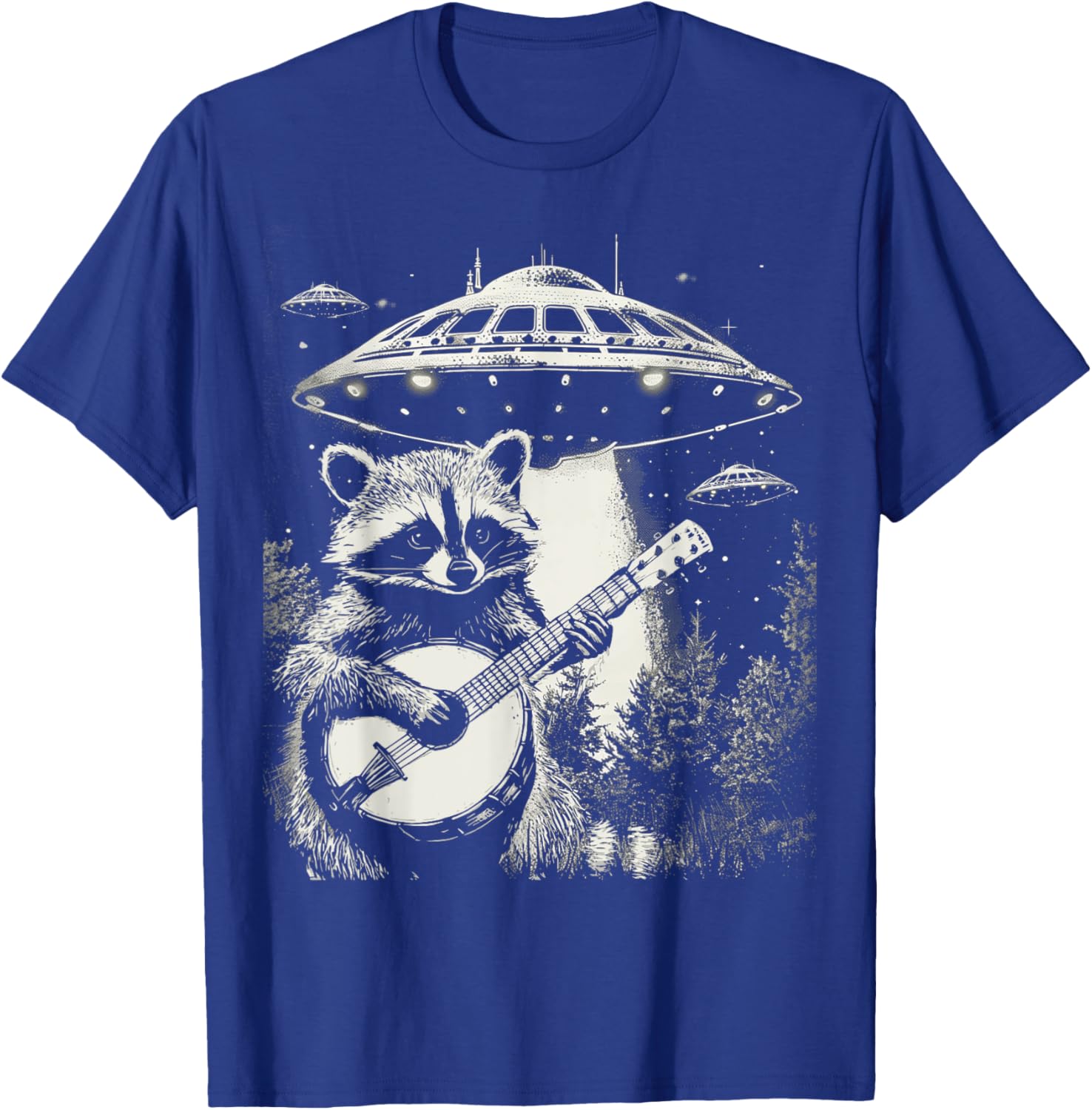 Funny Vintage Raccoon Banjo Alien T-Shirt for Unique Style Lovers - 6