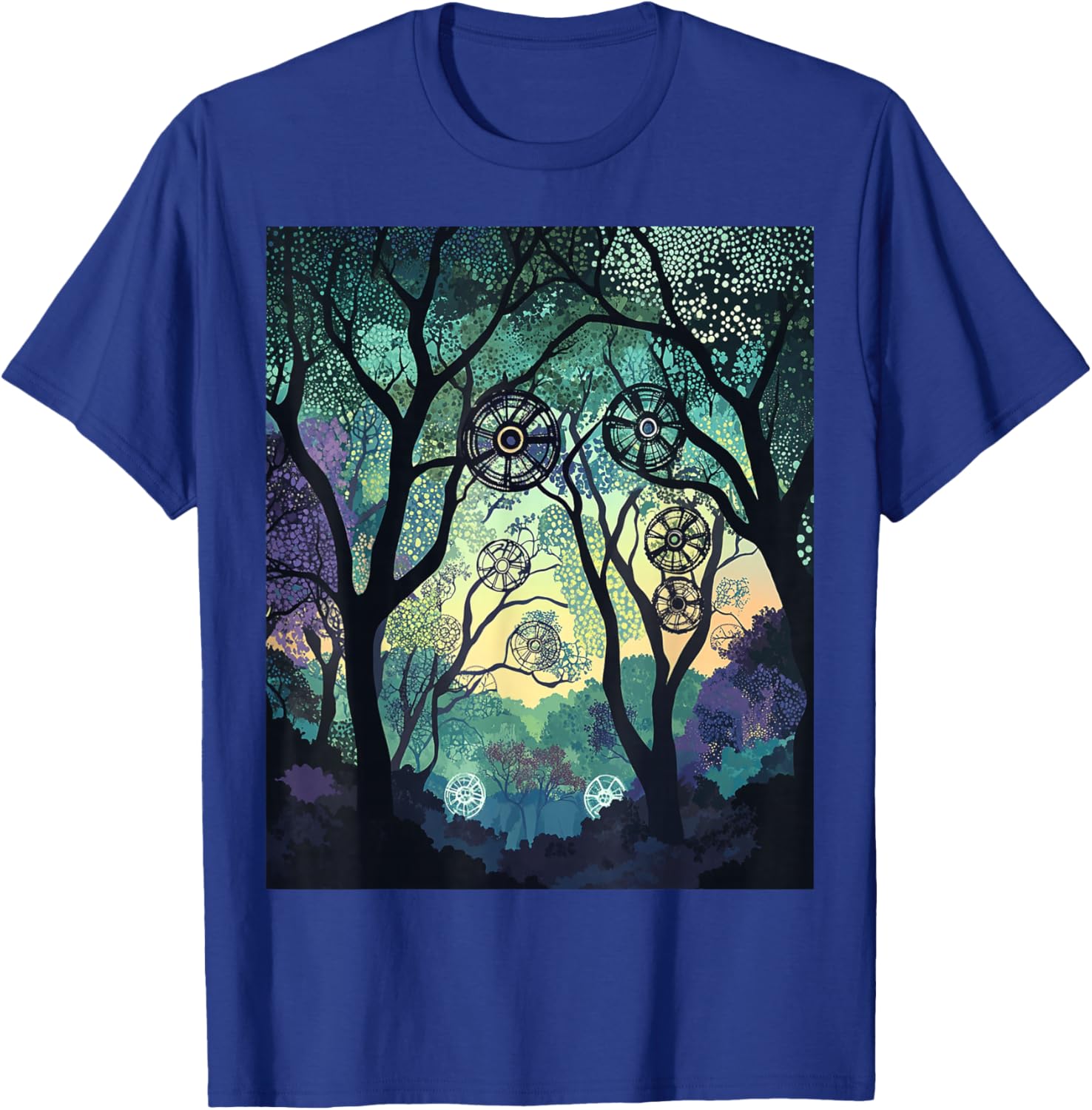 Dreamy Forest Geometric Nature Artwork T-Shirt for Nature Lovers - 12