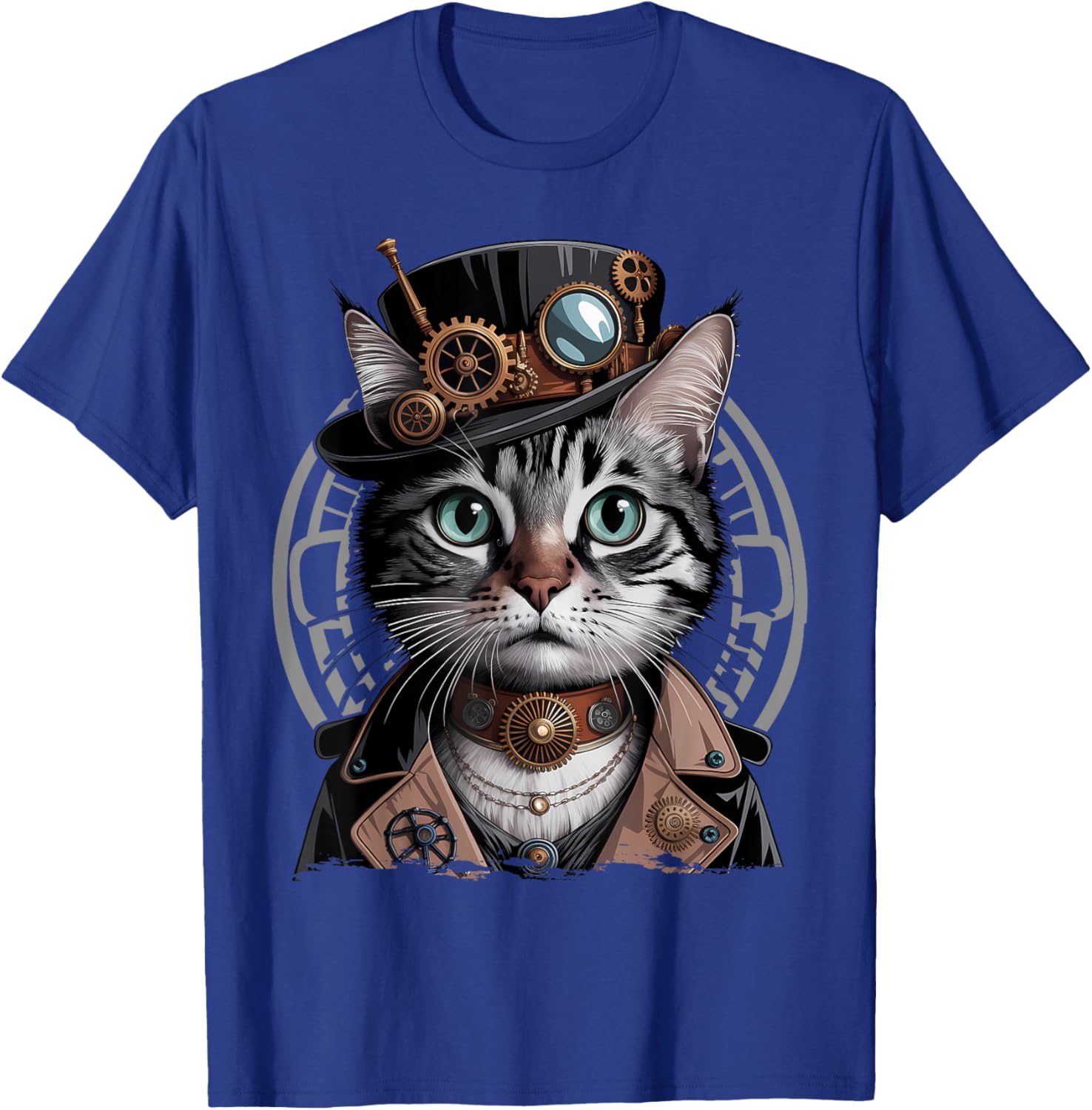 Steampunk Cat Graphic T-Shirt for Kittens - Trendy Fashion Tee - 8