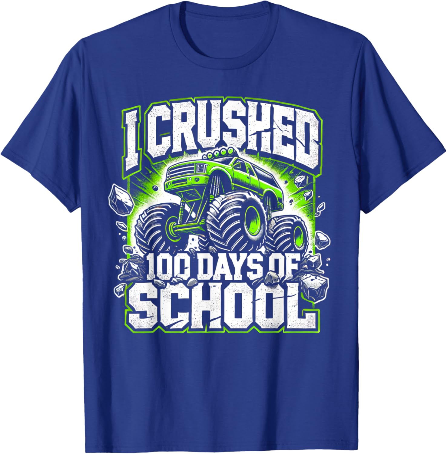 100 Days of School Monster Truck Shirt for Boys Fun 100th Day Celebration - 3