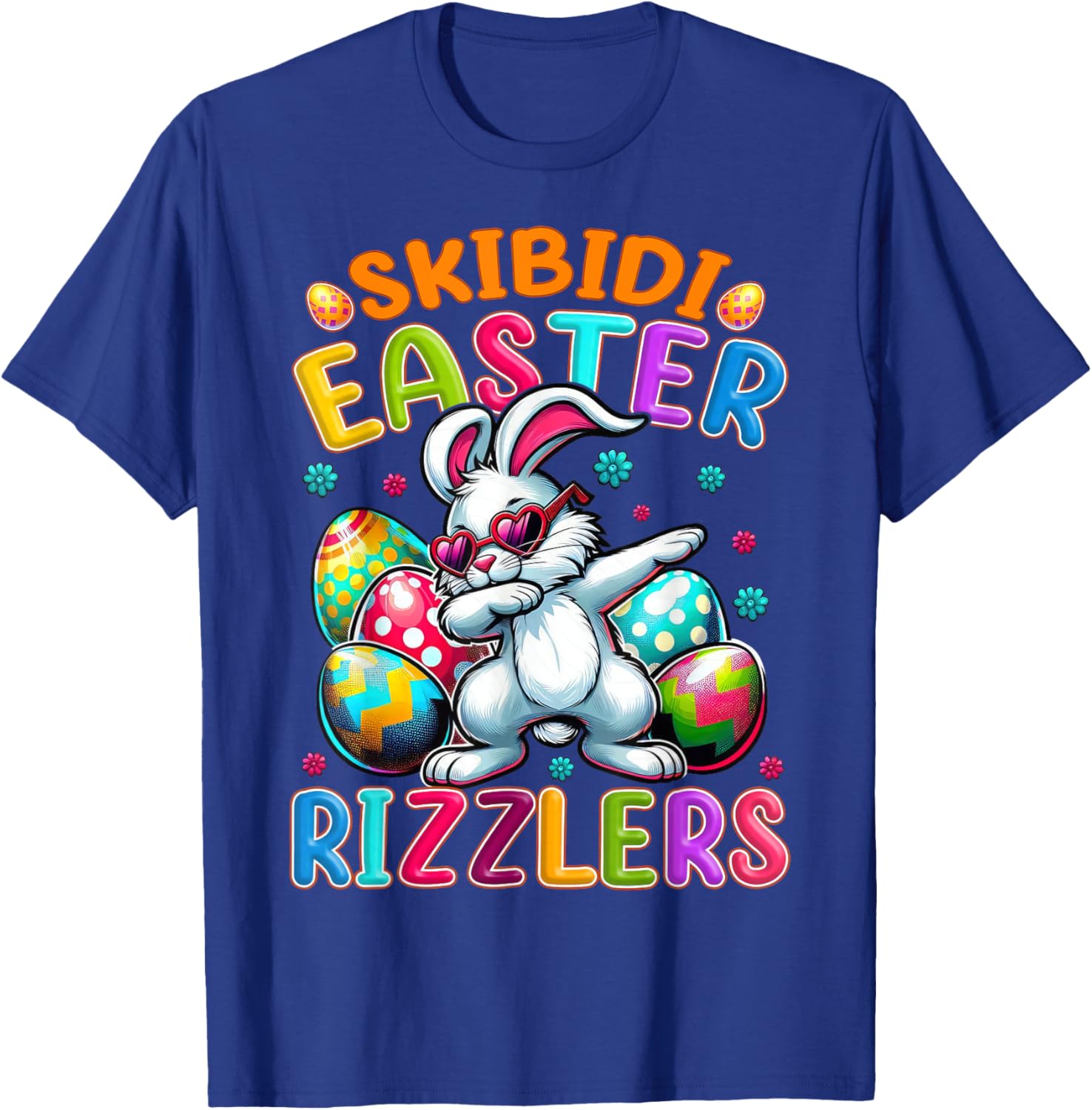 Dabbing Bunny Skibidi Easter Rizzlers T-Shirt for Gen Alpha Style - 20