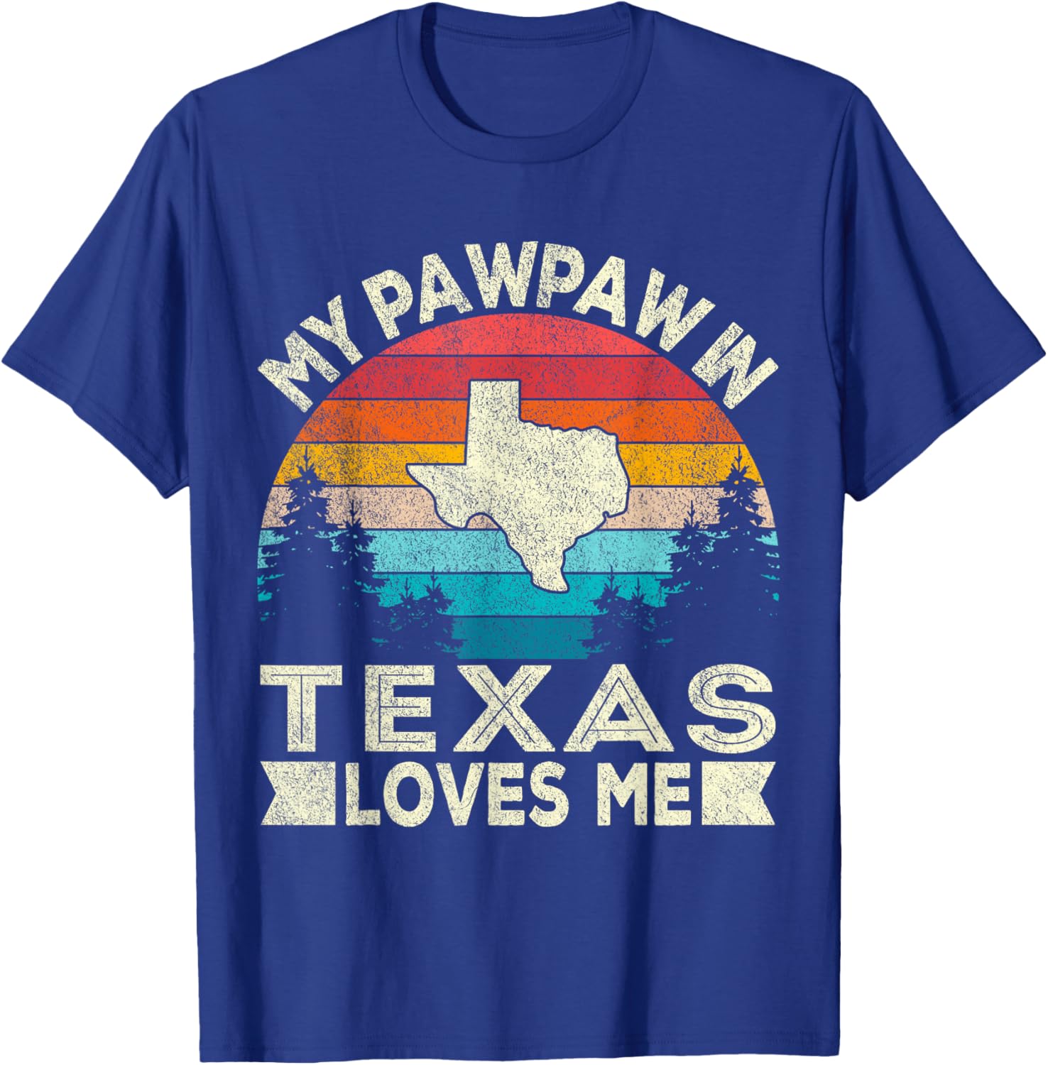 My PawPaw In Texas Loves Me Retro Grandpa T-Shirt for Proud Grandchildren - 18